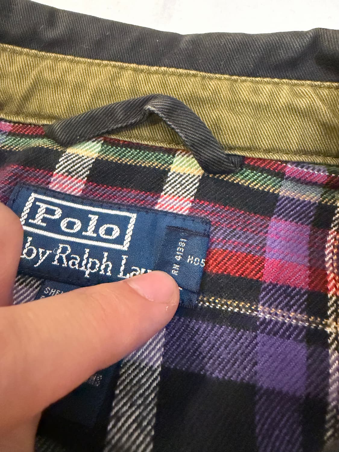 90s 폴로 랄프로렌 체크안감 베이포트 스윙탑 자켓 블랙 상품이미지7