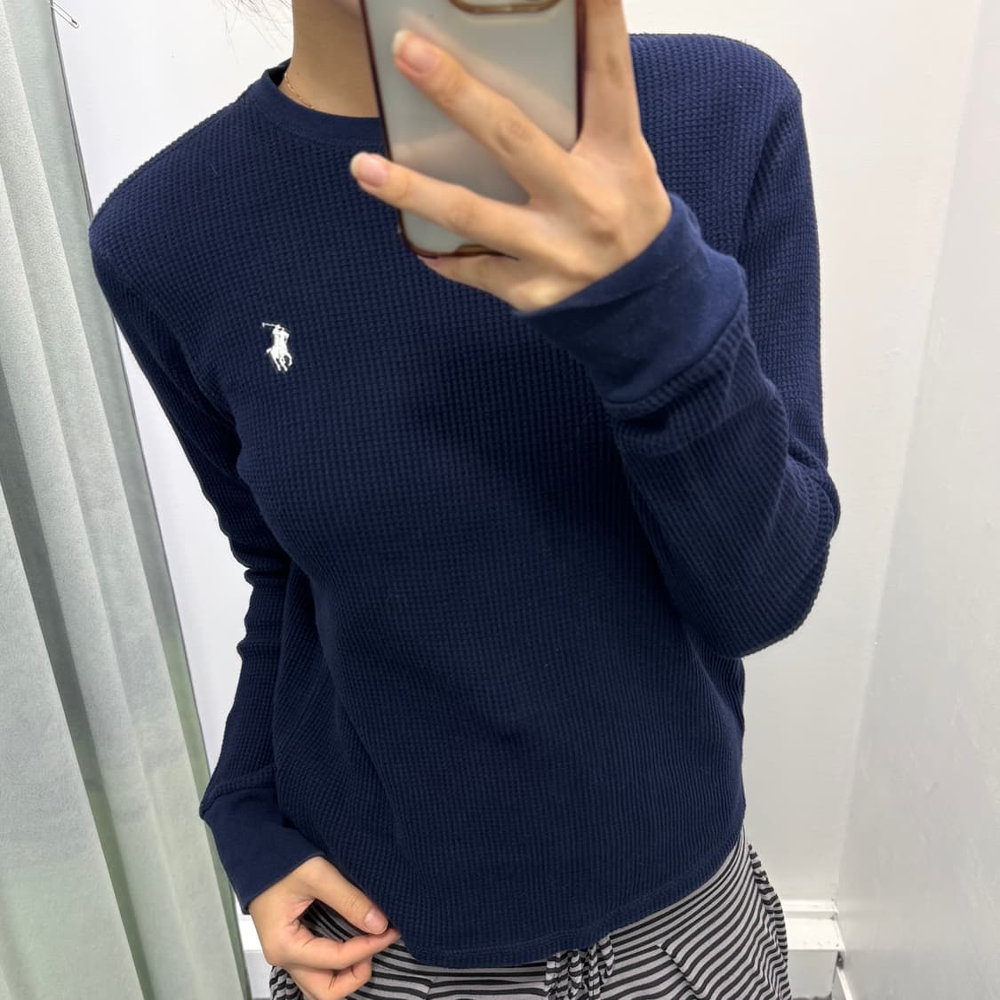 폴로 네이비 와플니트 상품이미지2