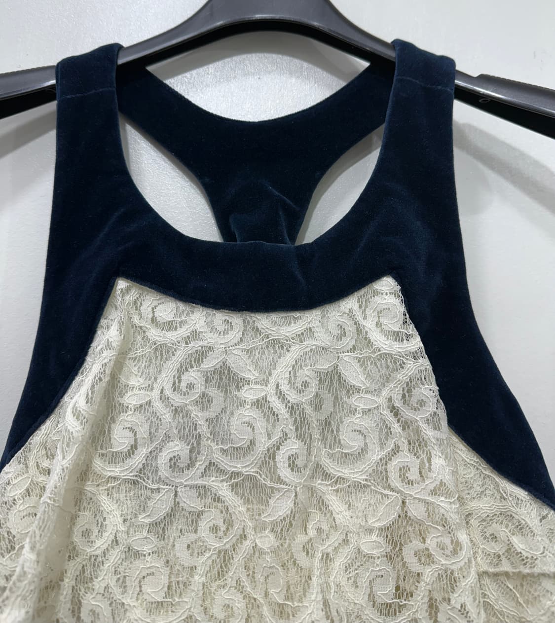 돌체비타 벨벳 레이스 티어드 원피스 XS 상품이미지2