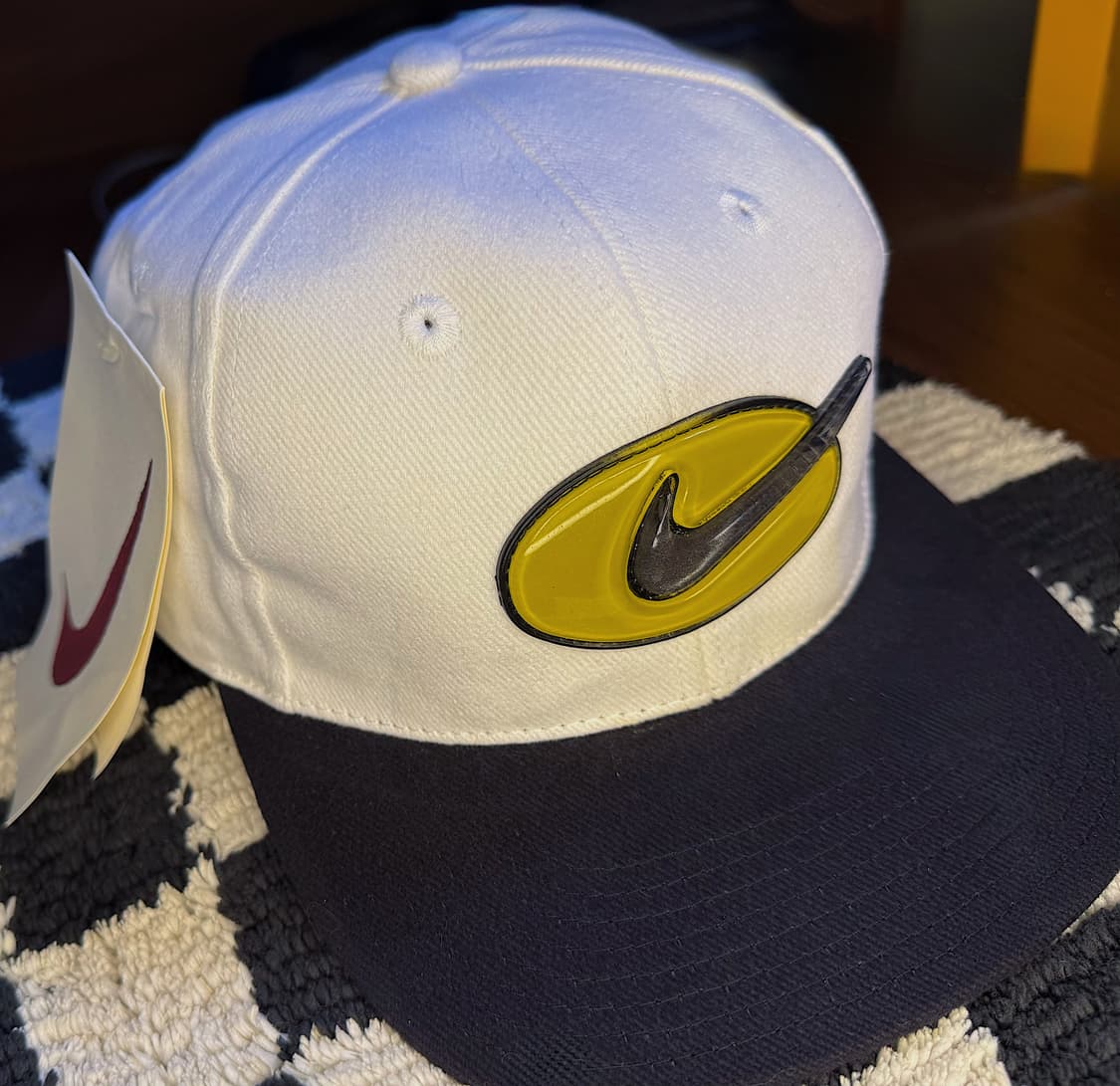 [새상품]90s 나이키 빈티지 3D 타원형 고무 로고 스냅백 상품이미지2