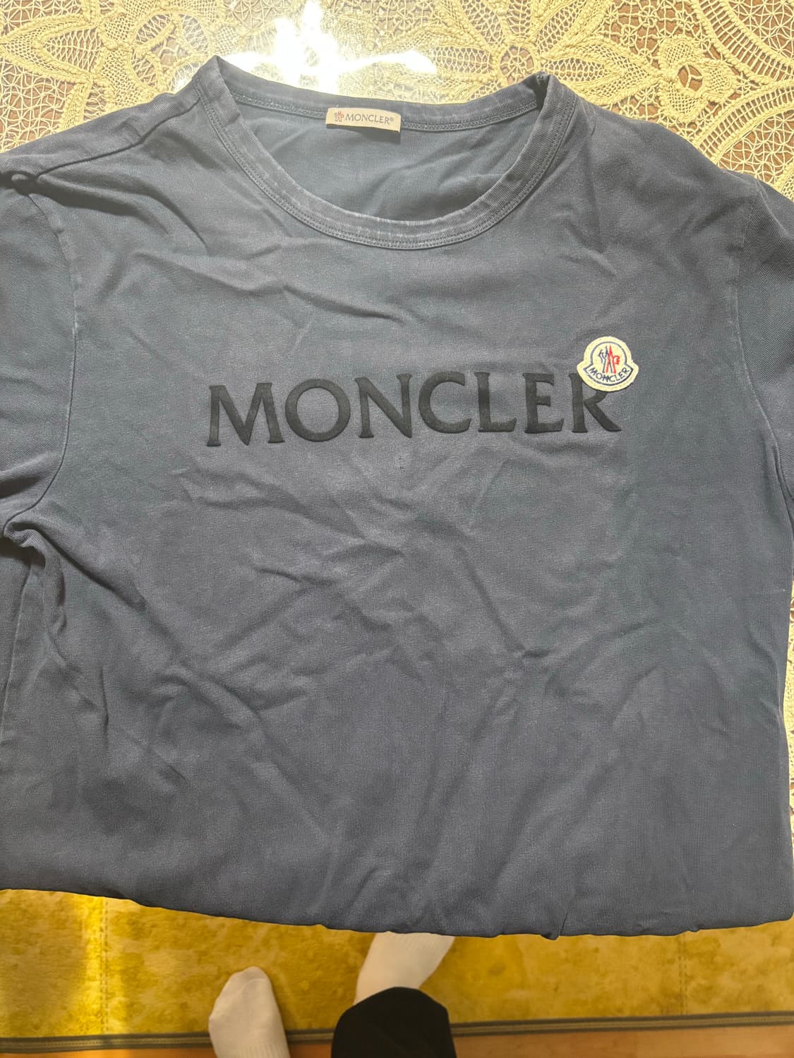 몽클레어 패치 코튼 티셔츠 M사이즈 상품이미지1
