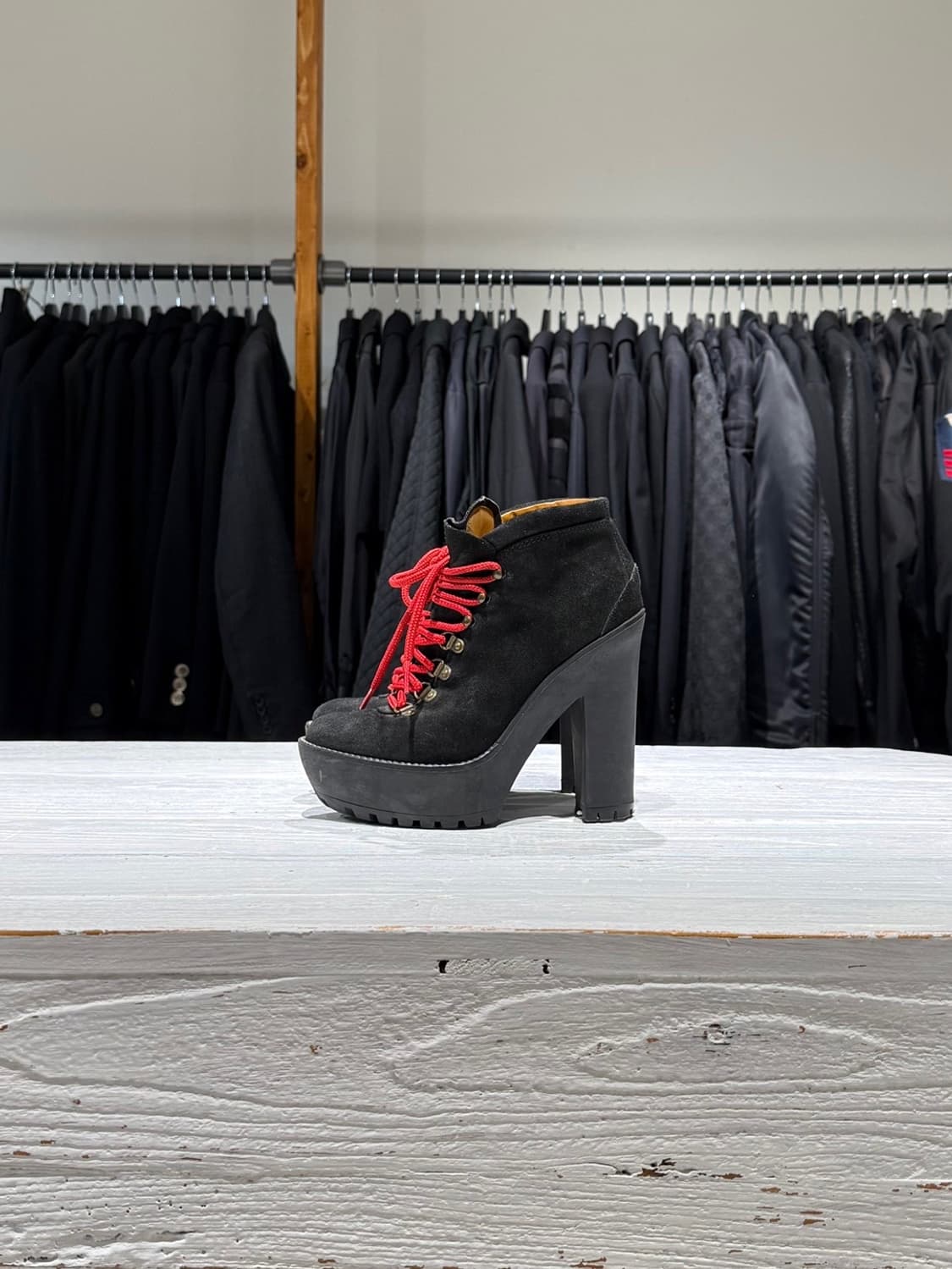 폴로 랄프로렌 블랙 헬렌 스웨이드 플랫폼 하이킹 부츠 상품이미지3