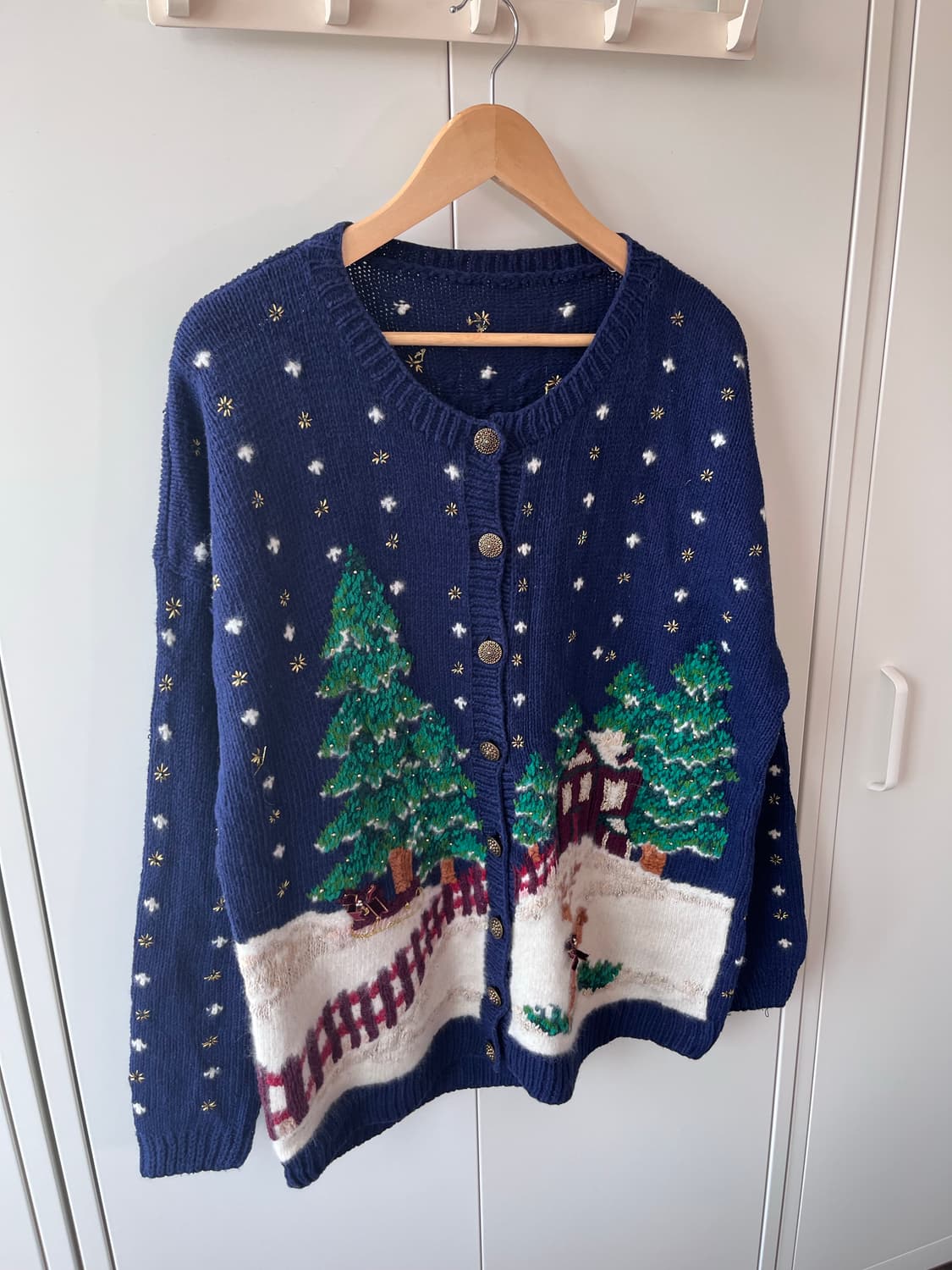Northern treasures 크리스마스 겨울 풍경 니트 가디건  상품이미지6