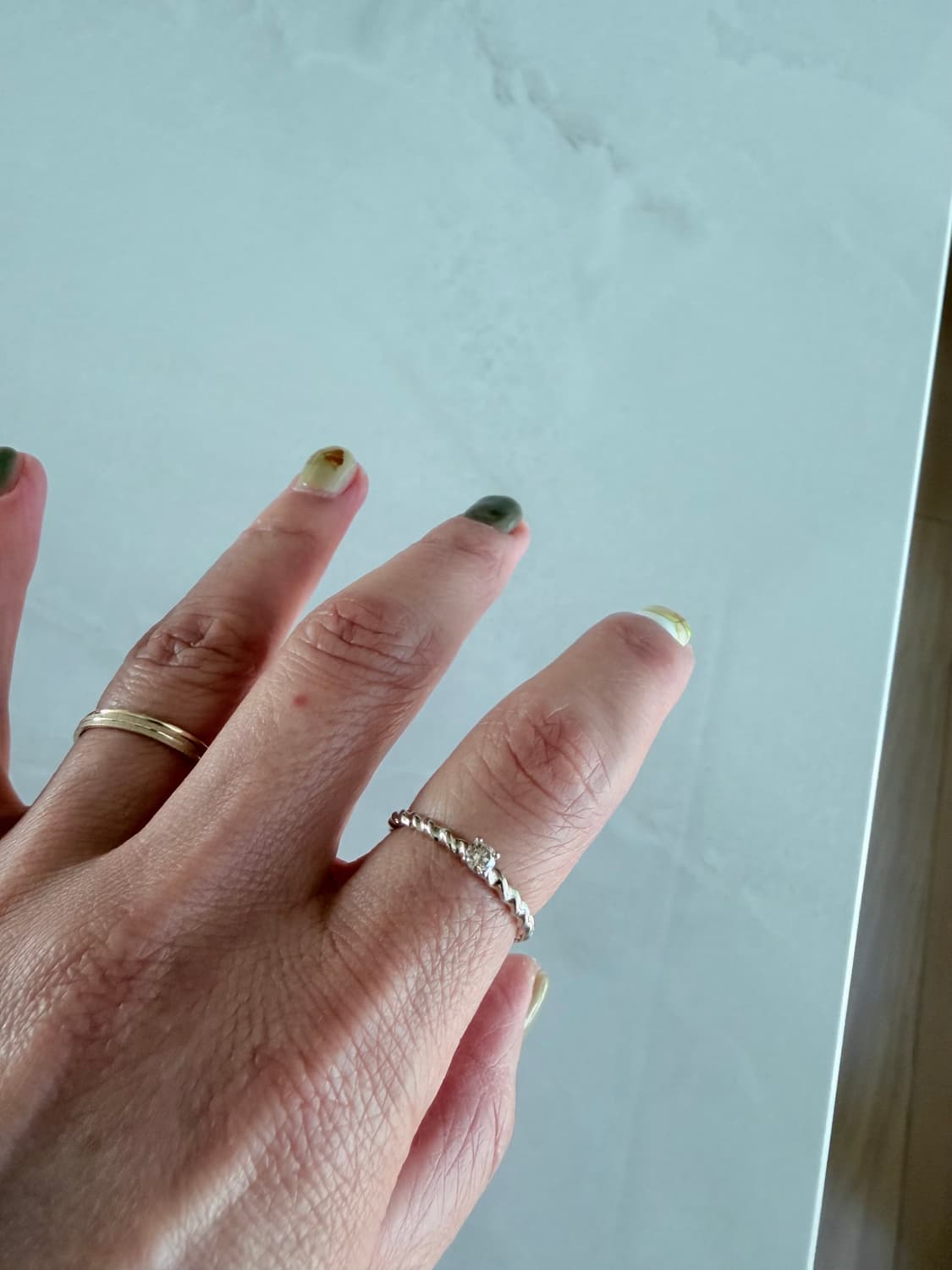 14k꼬냑다이아 반지 상품이미지2