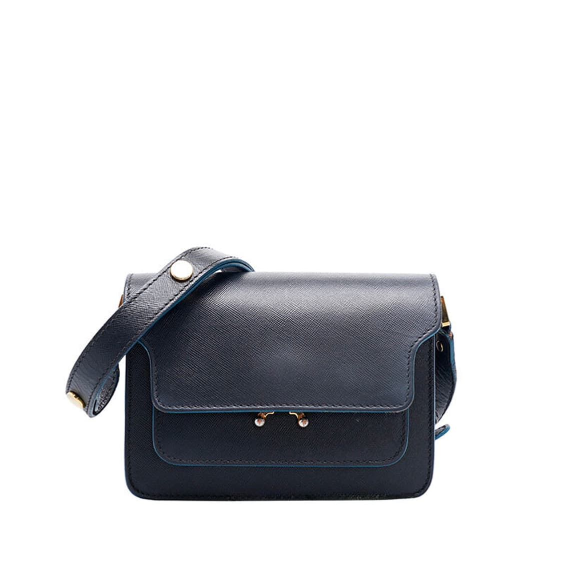 (중고) 마르니 블랙 사피아노 트렁크 미니 숄더백 상품이미지1