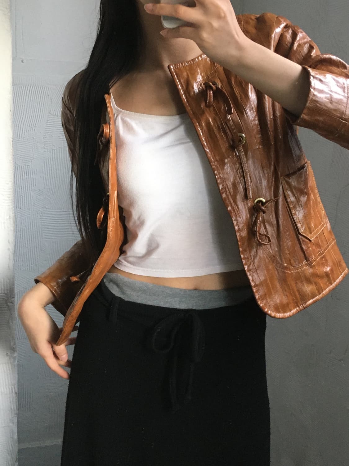 Christian Dior 크리스찬 디올 브라운 레더자켓 상품이미지4