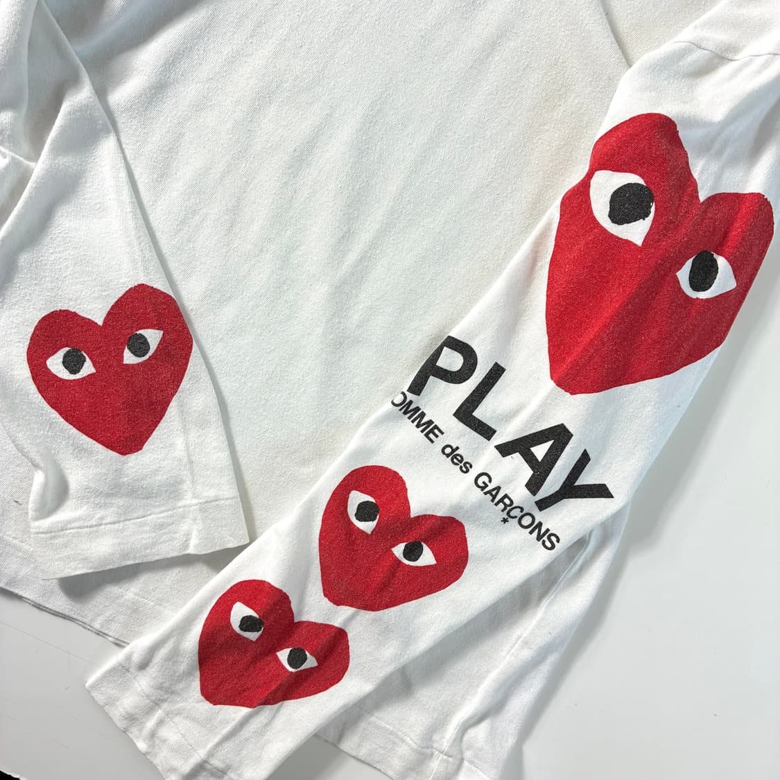 Comme des garsons  꼼데가르송 하트 롱슬리브 티셔츠 상품이미지3