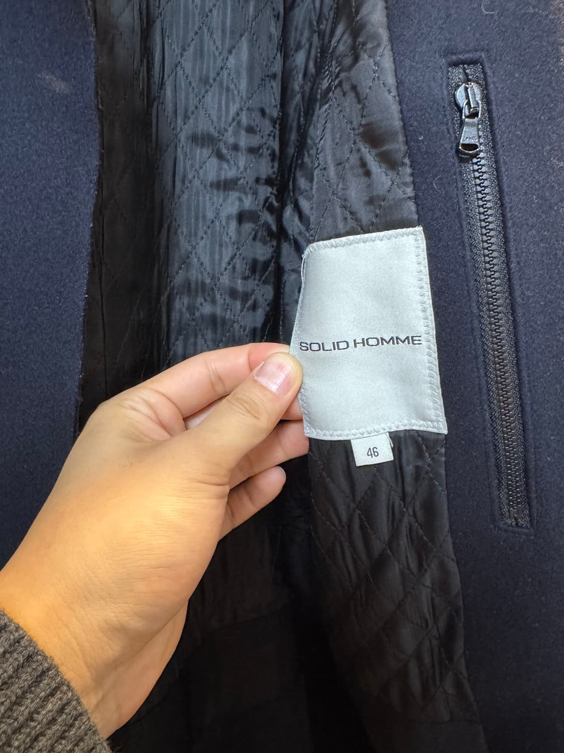 솔리드옴므 네이비 토글코트 46size 상품이미지3