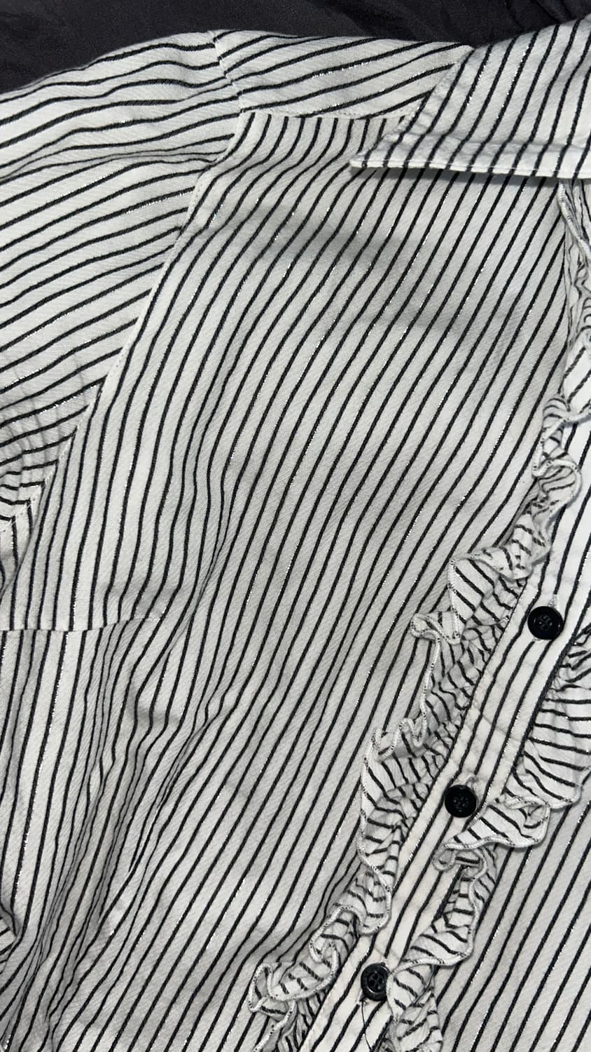 빈티지 공겜여주깔 오네갸루 프릴 블라우스 셔츠 상품이미지2