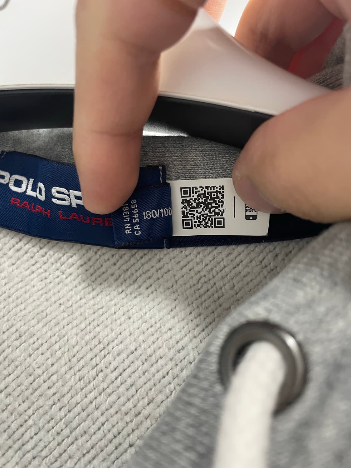 폴로 스포츠 그레이 후드집업L (QR정품) 상품이미지6