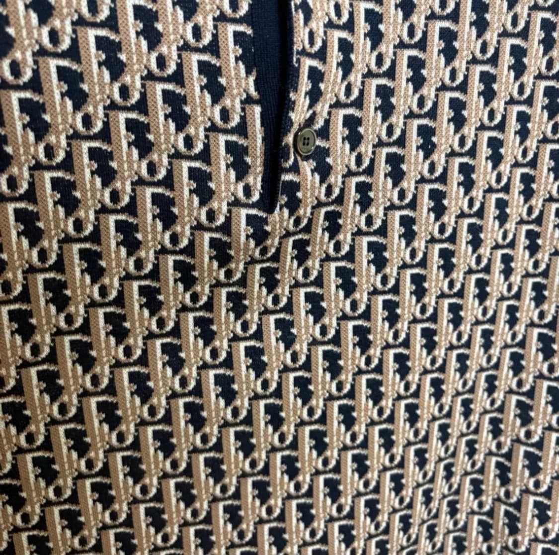 [L] 디올 오블리크 자카드 폴로 카라티 상품이미지2