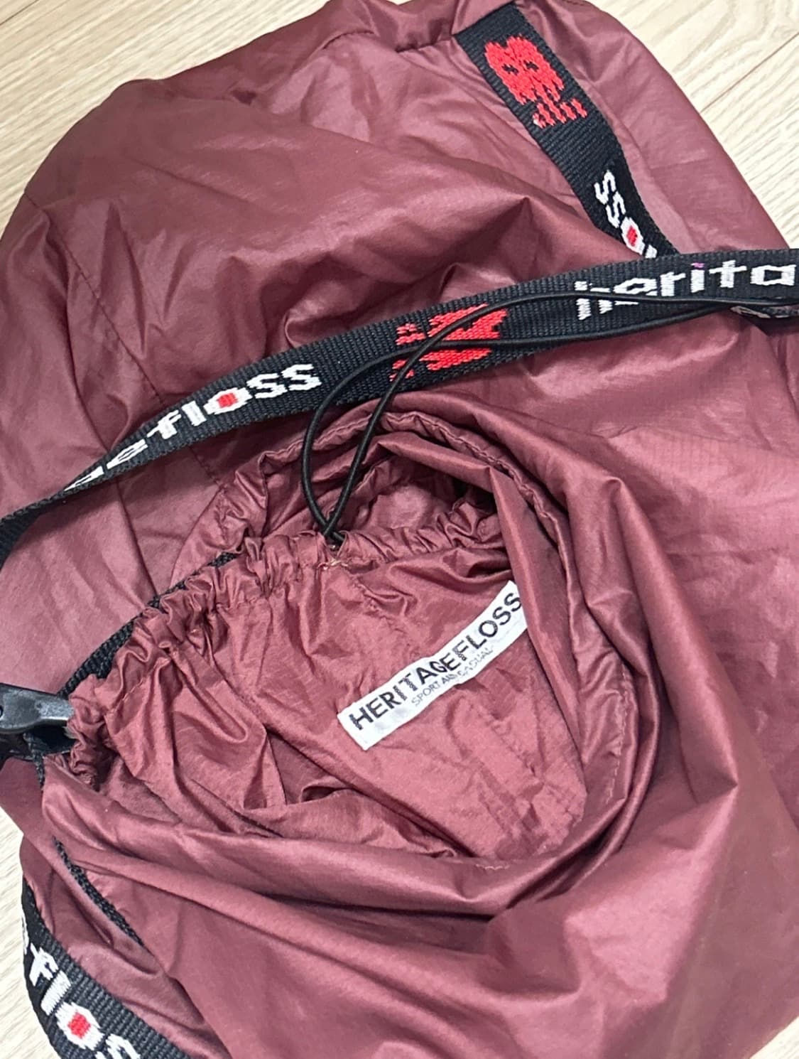 헤리티지플로스 x 뉴발란스 스포츠백 버건디 상품이미지1