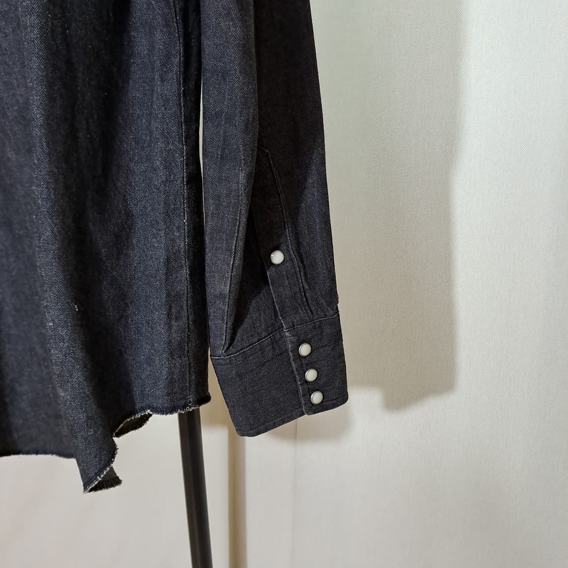 (택포) 90s 랭글러 흑청 웨스턴 셔츠 슬림핏 L B519 상품이미지6