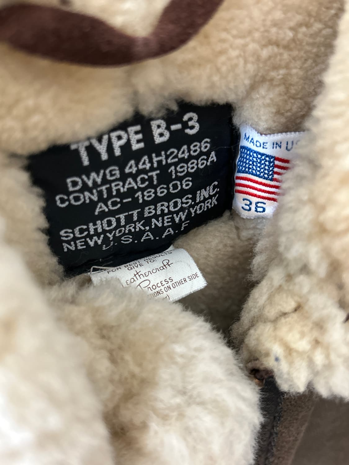 Schott B-3 Leather Mustang Jacket 상품이미지4