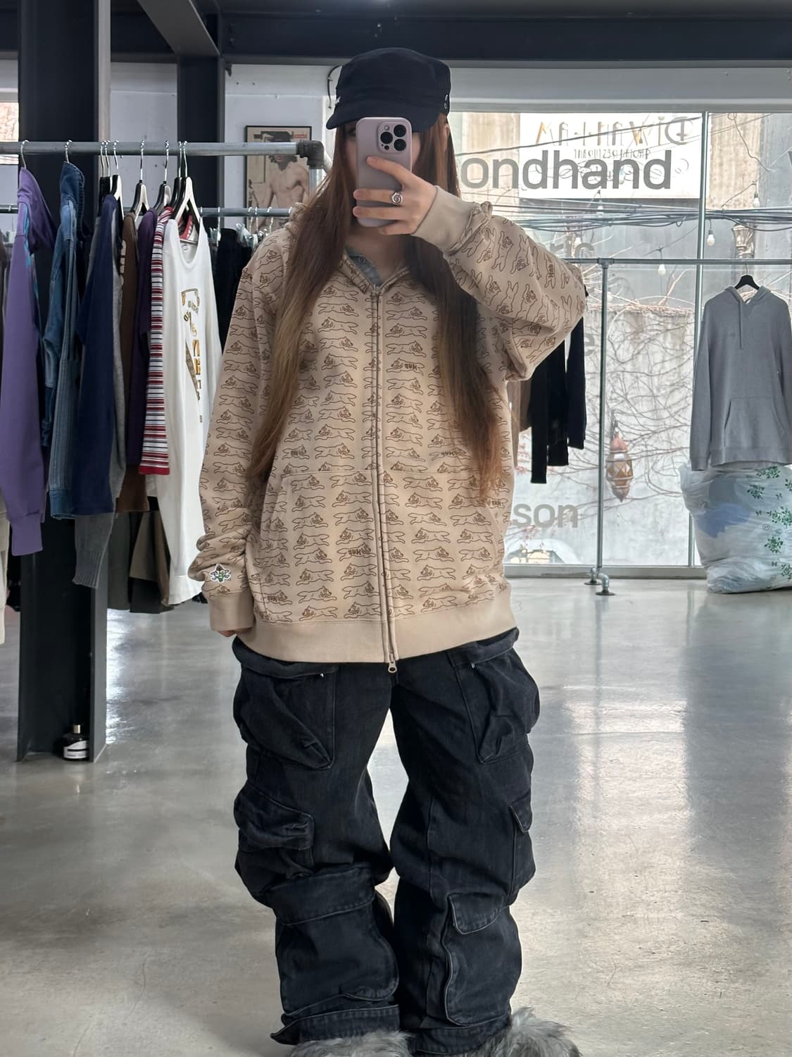 BBC Icecream x HUF 러닝독 풀 후드집업 상품이미지2