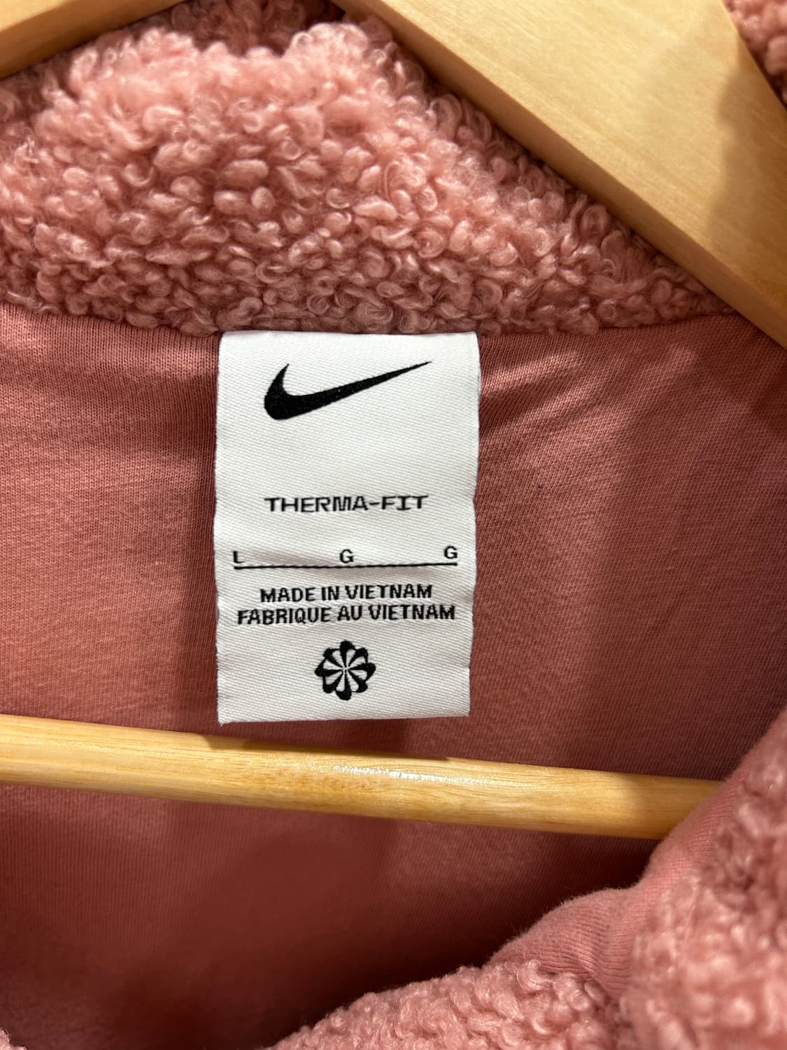 나이키 써마핏 후리스 핑크 L 상품이미지4
