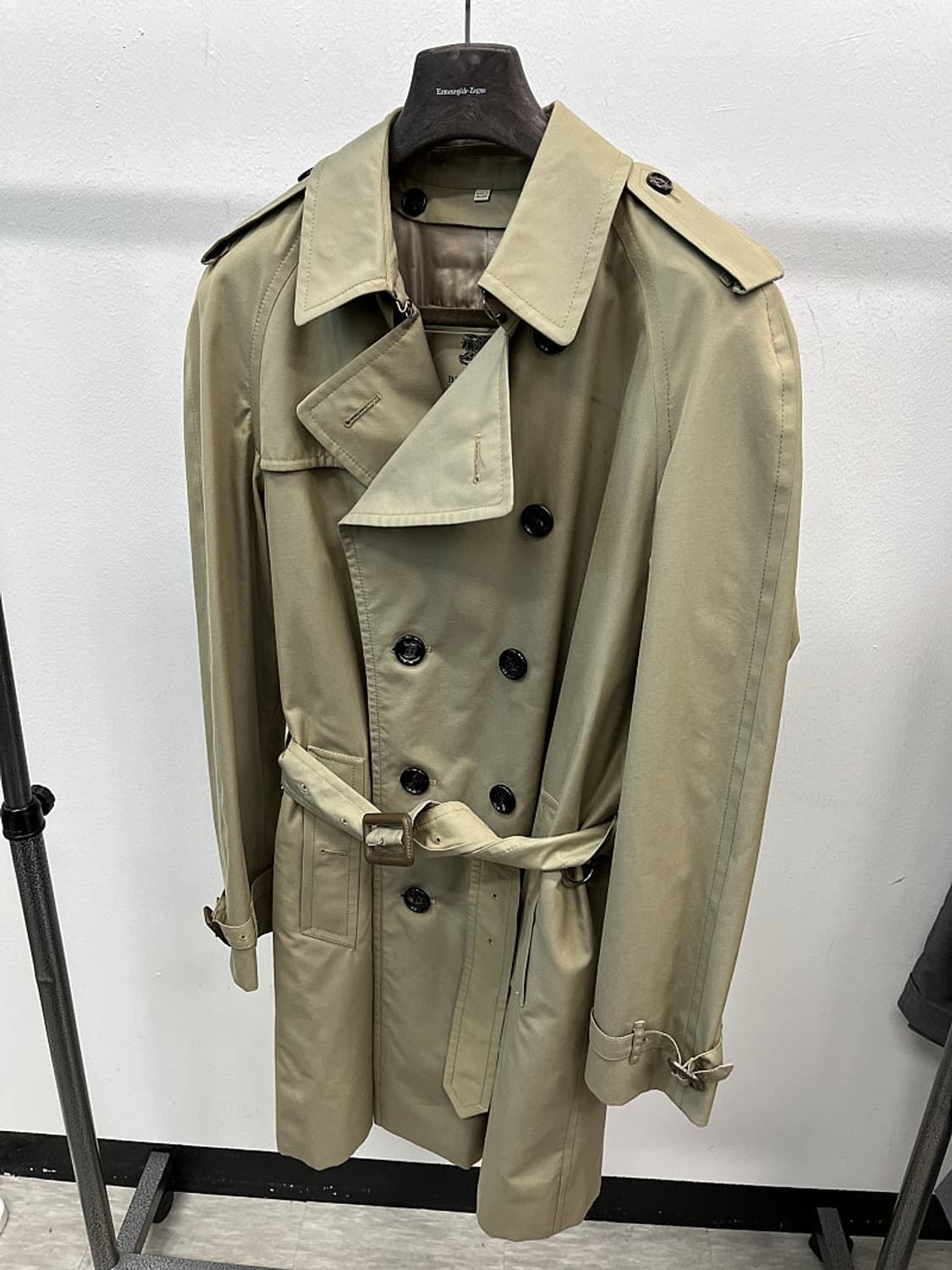 105-110) 버버리 올리브그린 개버딘 트렌치코트  상품이미지1