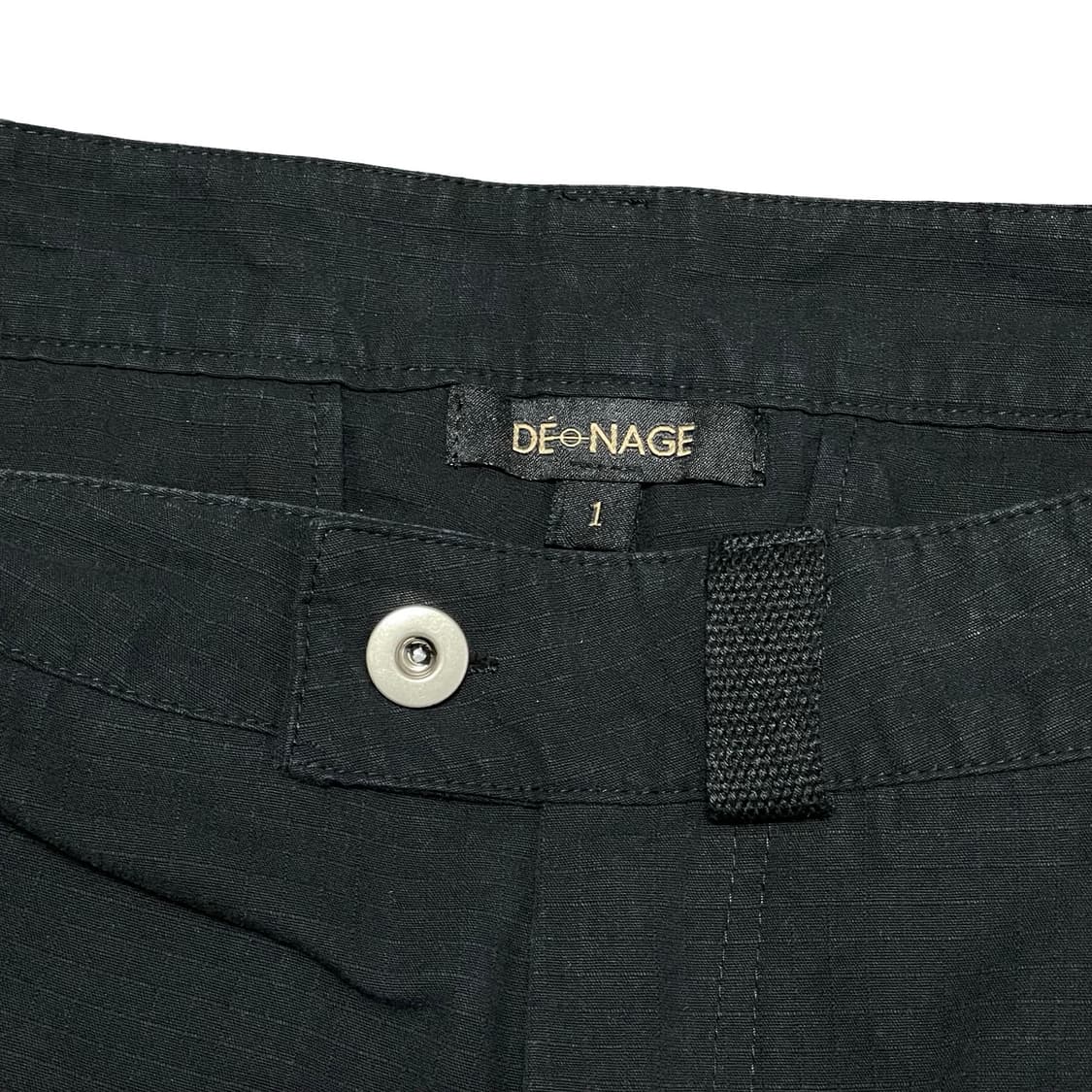 [1] 드네즈 denage 블랙 펑크 지퍼 디테일 카고 바지 상품이미지2