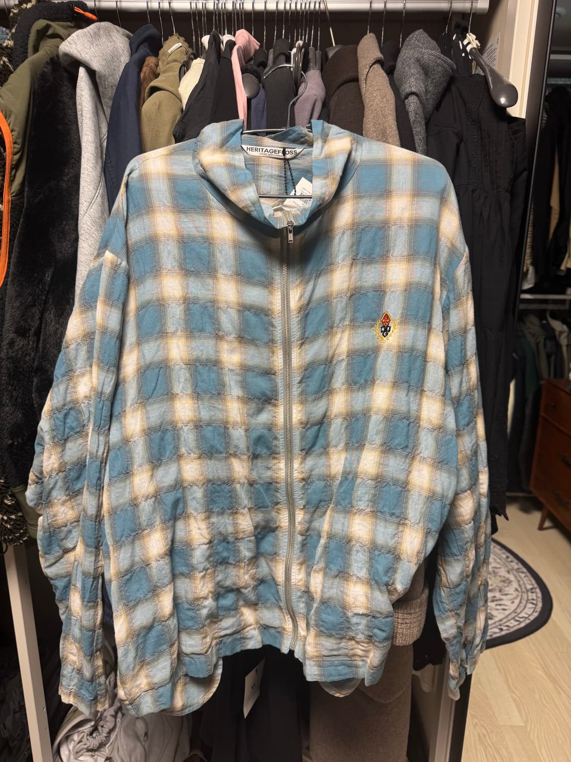 헤리티지플로스 체크 집업 자켓 상품이미지1