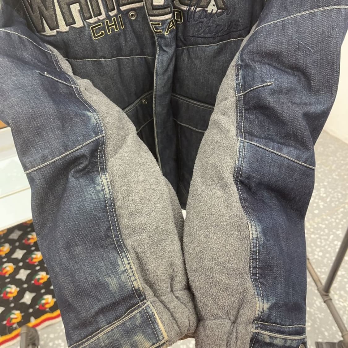 MLB 올드스쿨 레트로 스트릿 데님 패딩 자켓 95 C08294 상품이미지9