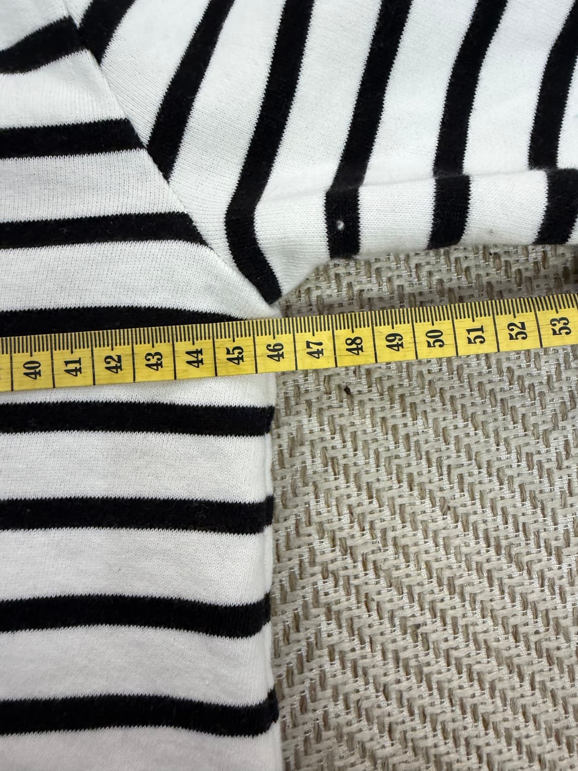 정품) 에뜨르 세실 스트라이프 패턴 맨투맨 S 상품이미지7