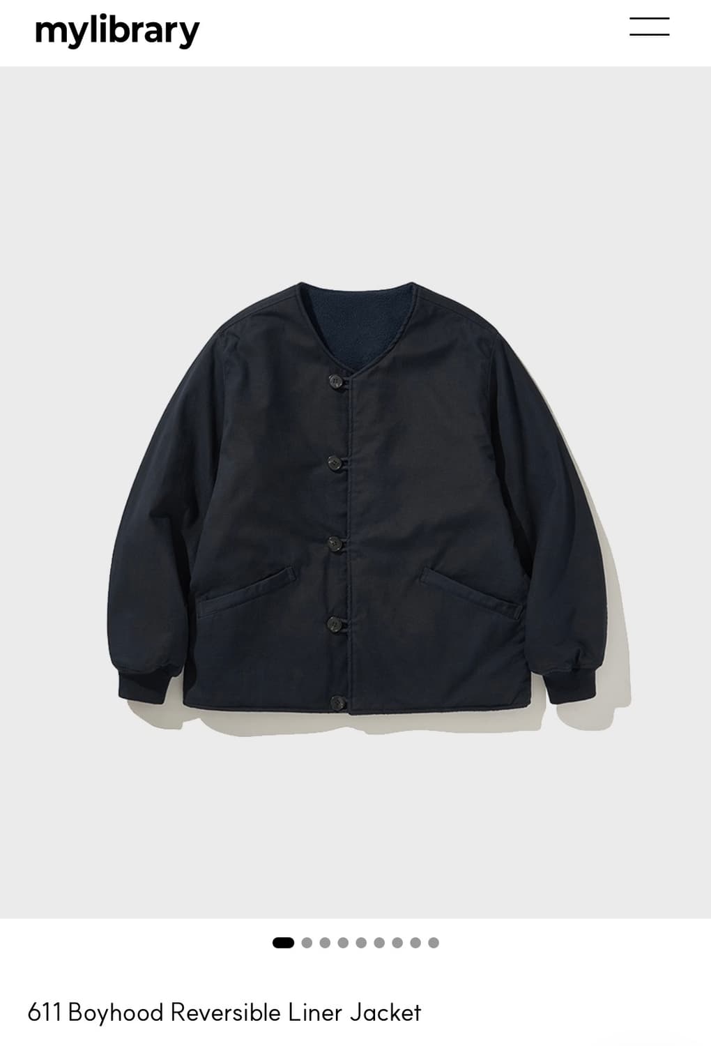 mylibrary&hishander 리버서블 자켓 상품이미지1