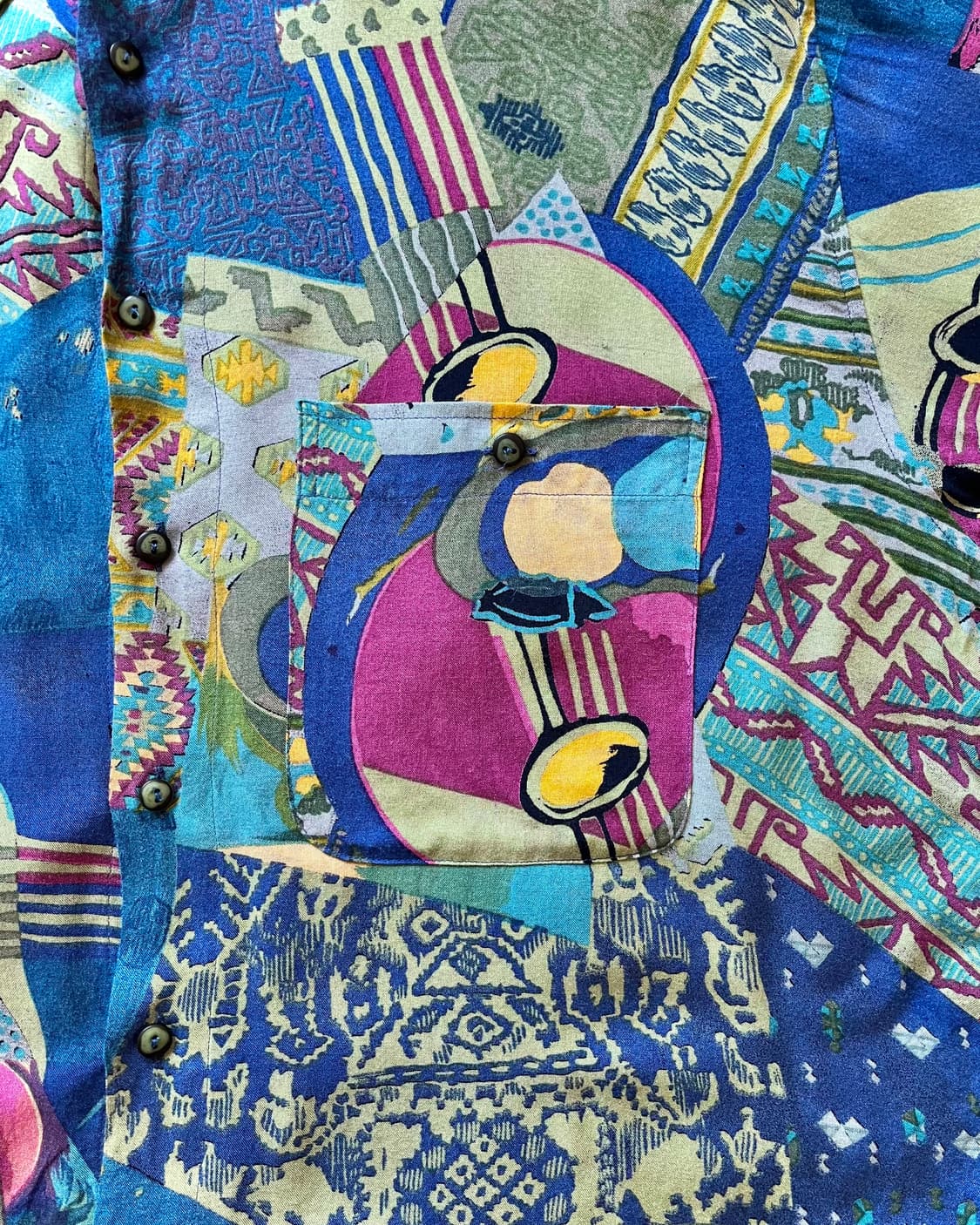 1980-90s Dorn Busch Germany Silk Shirt 상품이미지6