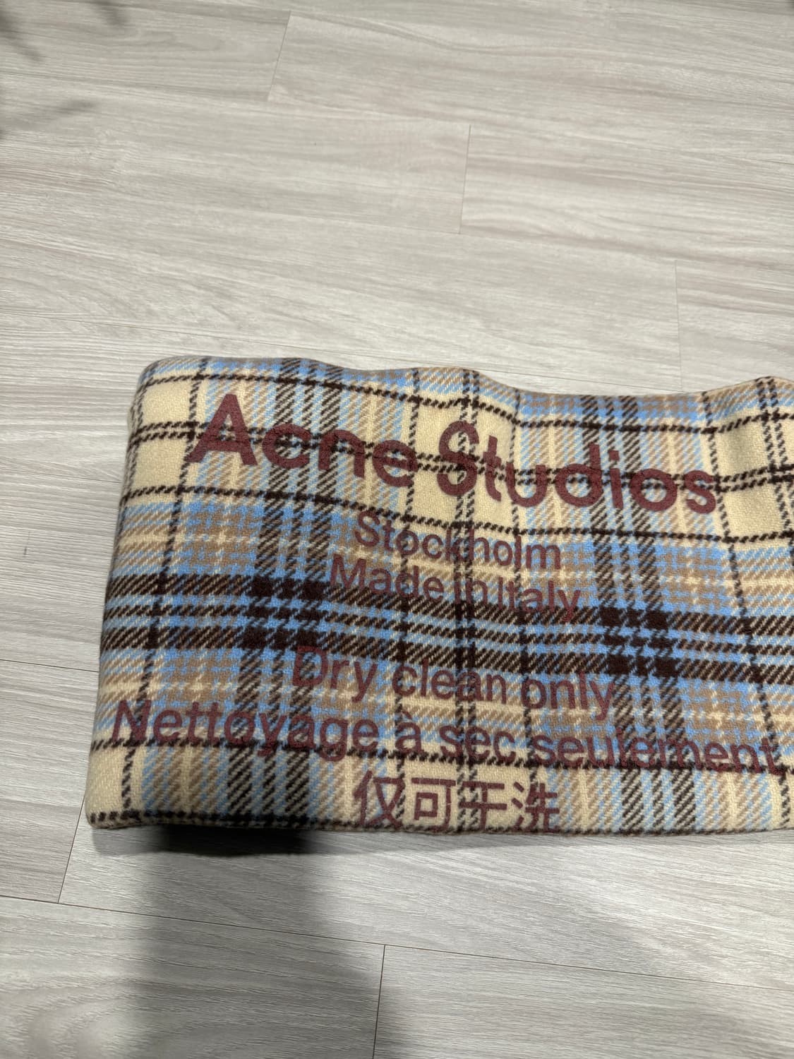 정품 아크네 스튜디오 체크 울 머플러 상품이미지3