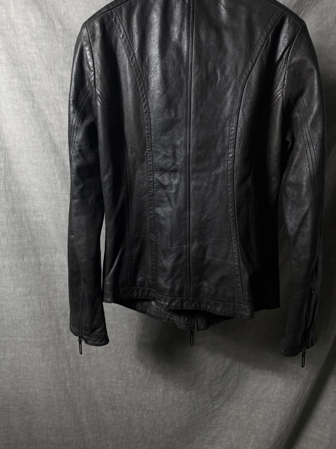 GalaabenD Stand Collar Leather Jacket 상품이미지7