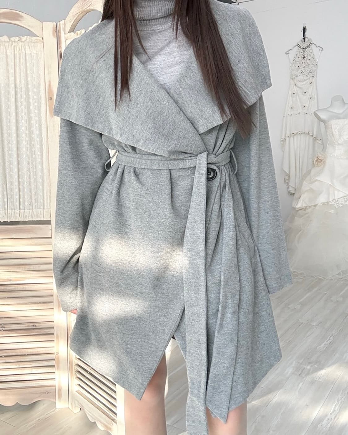 Rock Chic Gray over fit cardigan coat 상품이미지5