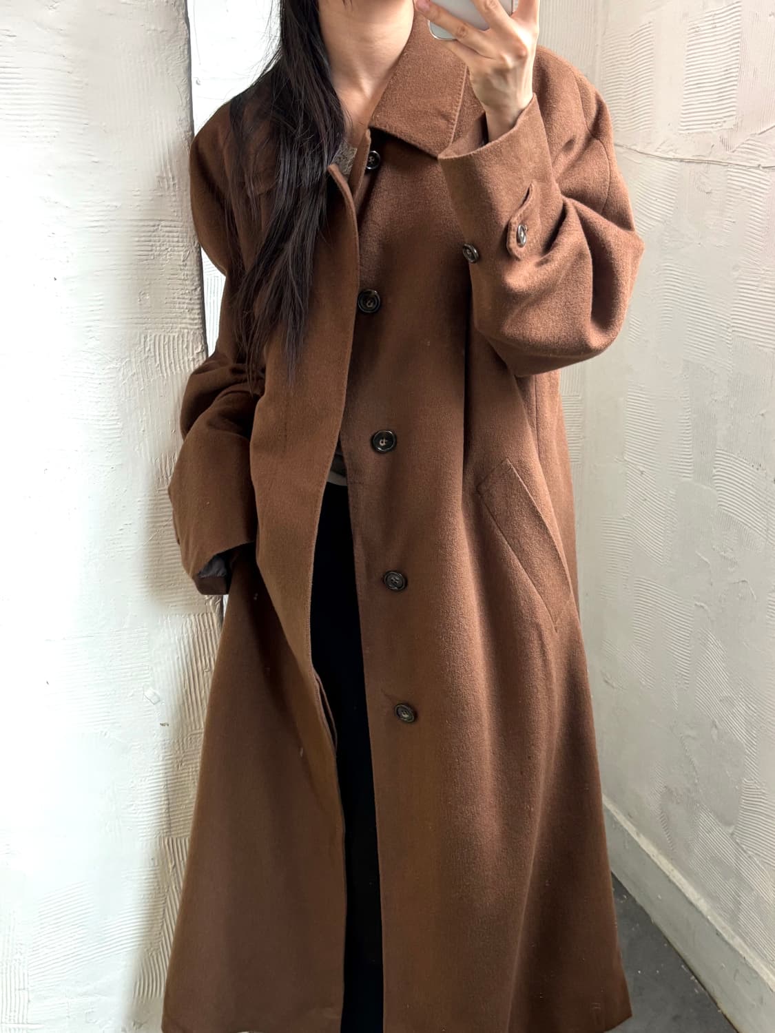 Yves Saint Laurent 입생로랑 브라운 롱 코트  상품이미지2