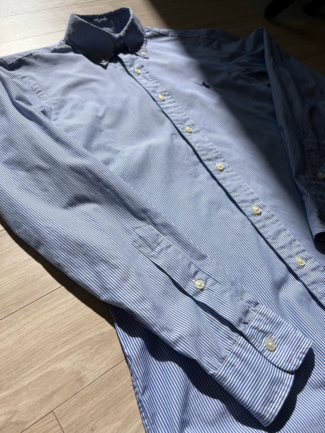  폴로 / 클래식 핏 스트라이프 코튼 셔츠 / XS 상품이미지3