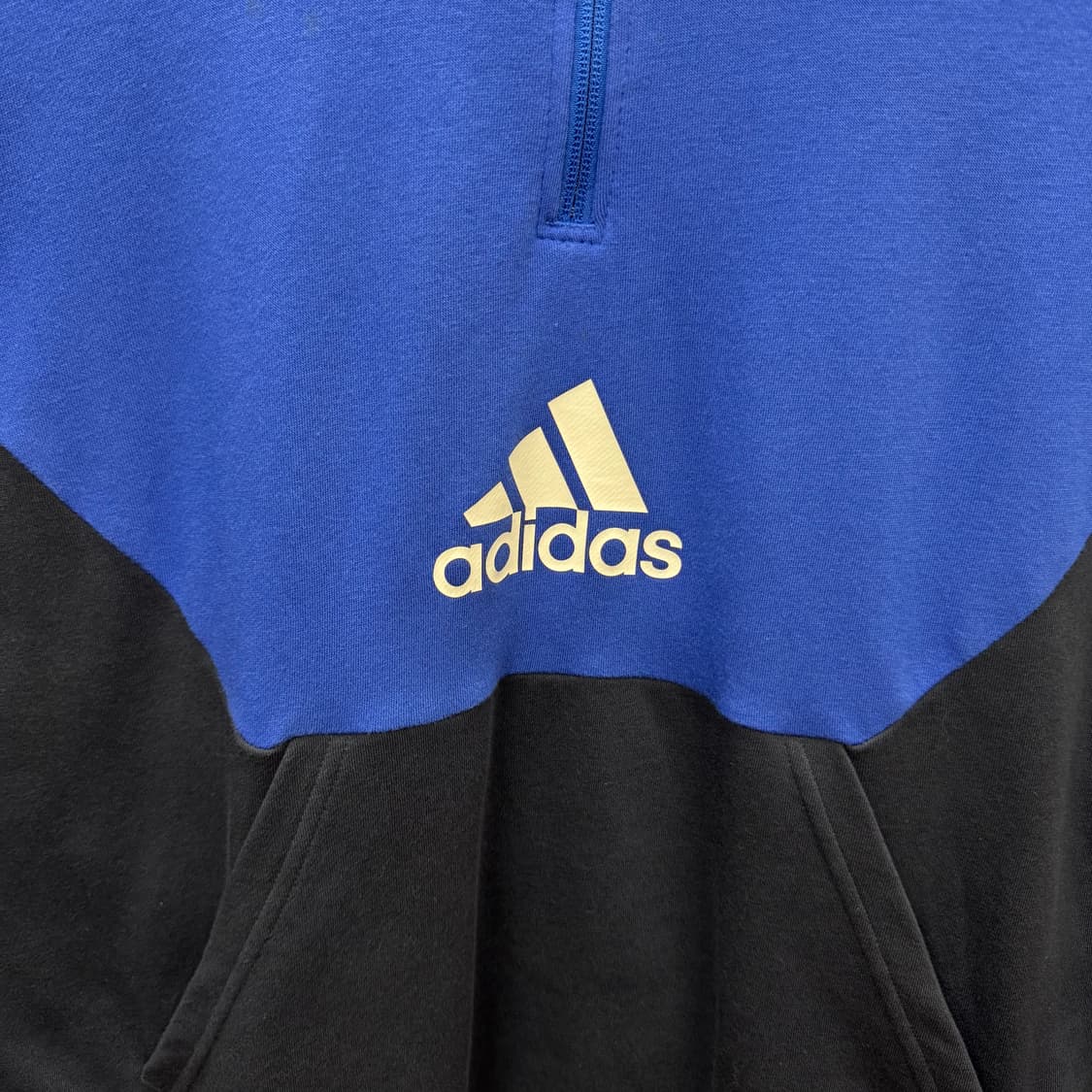 아디다스 하프집업 스웻셔츠 전면 로고 포인트 네이비 블루 상품이미지5