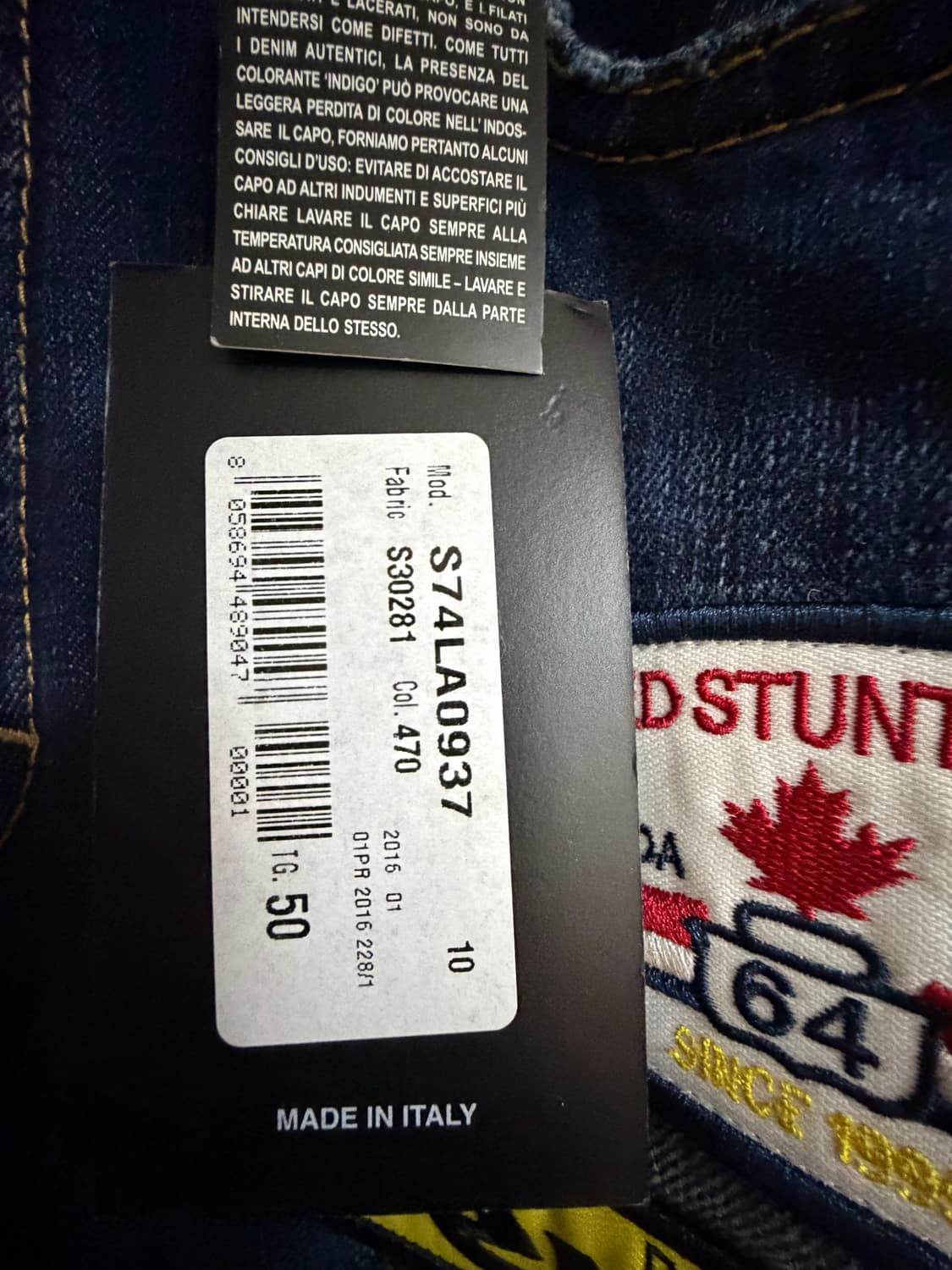 [50] 디스퀘어드2 로고패치 지퍼 바이커진 새제품 상품이미지4