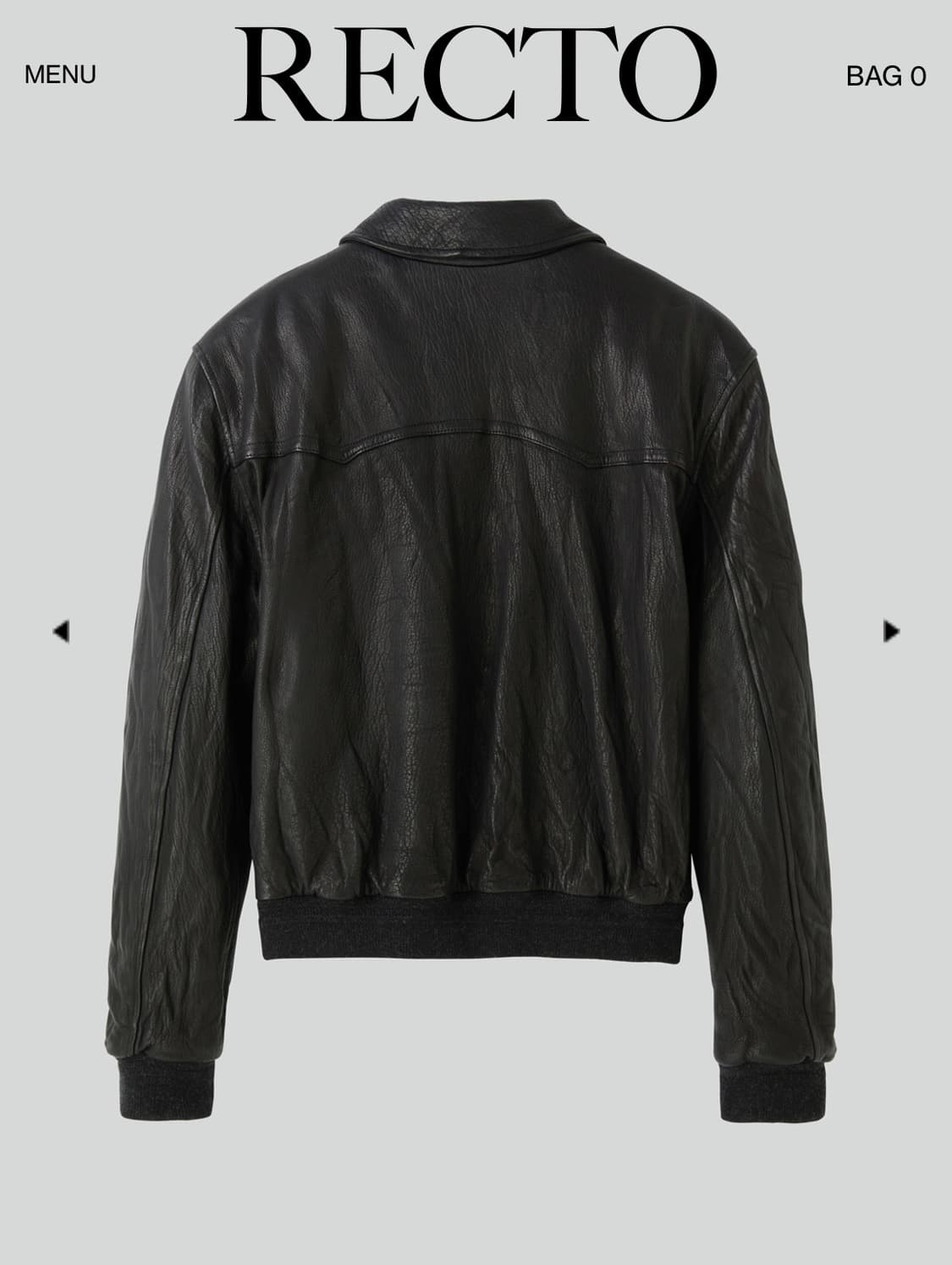 렉토 벤 크링클 레더 점퍼 가죽 자켓 블랙 상품이미지2