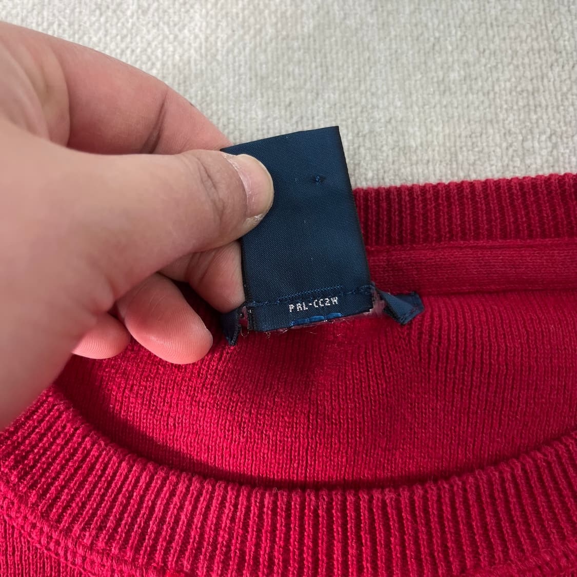 95 폴로랄프로렌 코튼 레드 니트 상품이미지4