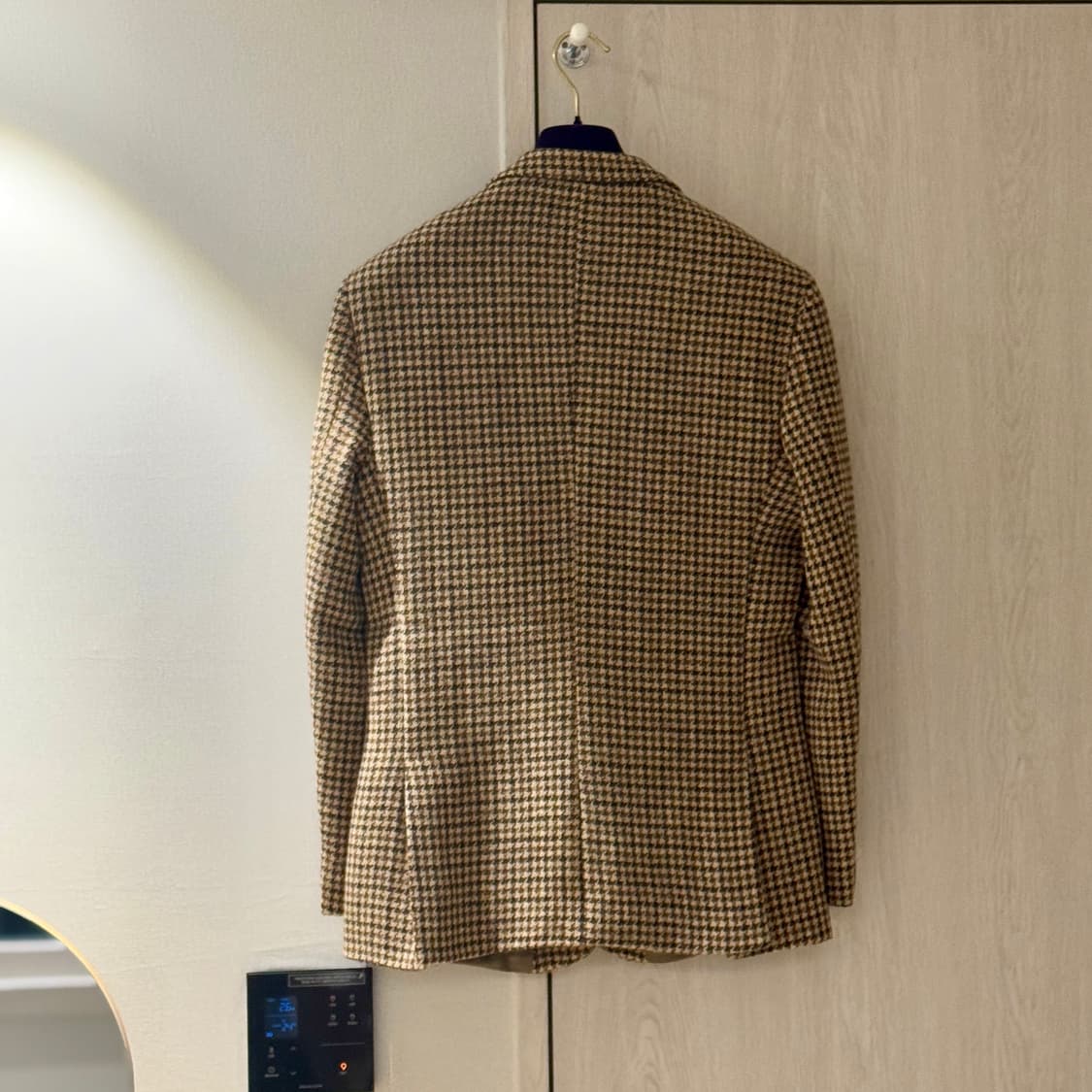 남자 울100% 하운드투스 자켓 상품이미지4