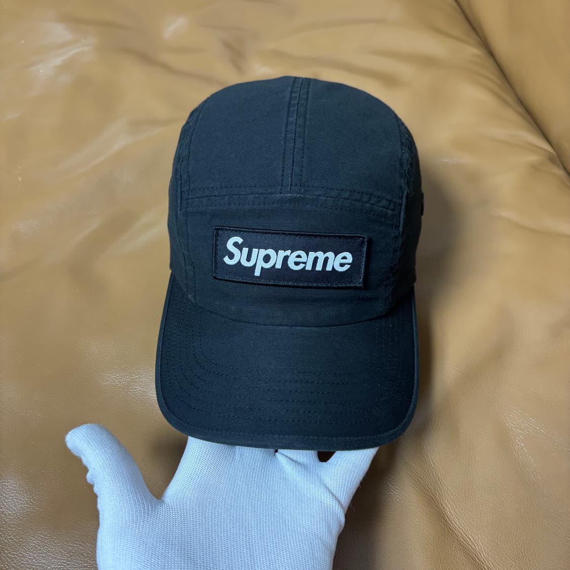 슈프림 캠프캡 모자 박스로고 22fw 밀리터리 블랙 상품이미지3