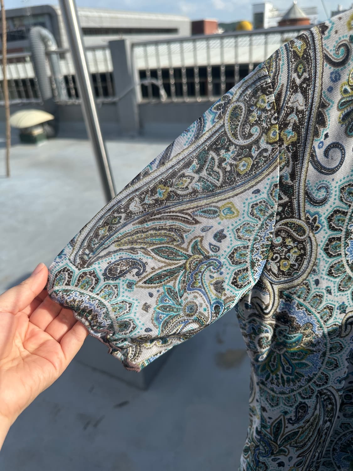 빈티지 레이어드 페이즐리 에스닉 히피 모리 모리걸 블라우스 티셔츠 상품이미지5