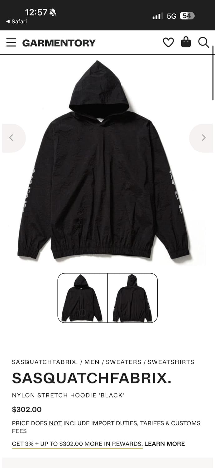 사스콰치패브릭스 나일론 후디 상품이미지1