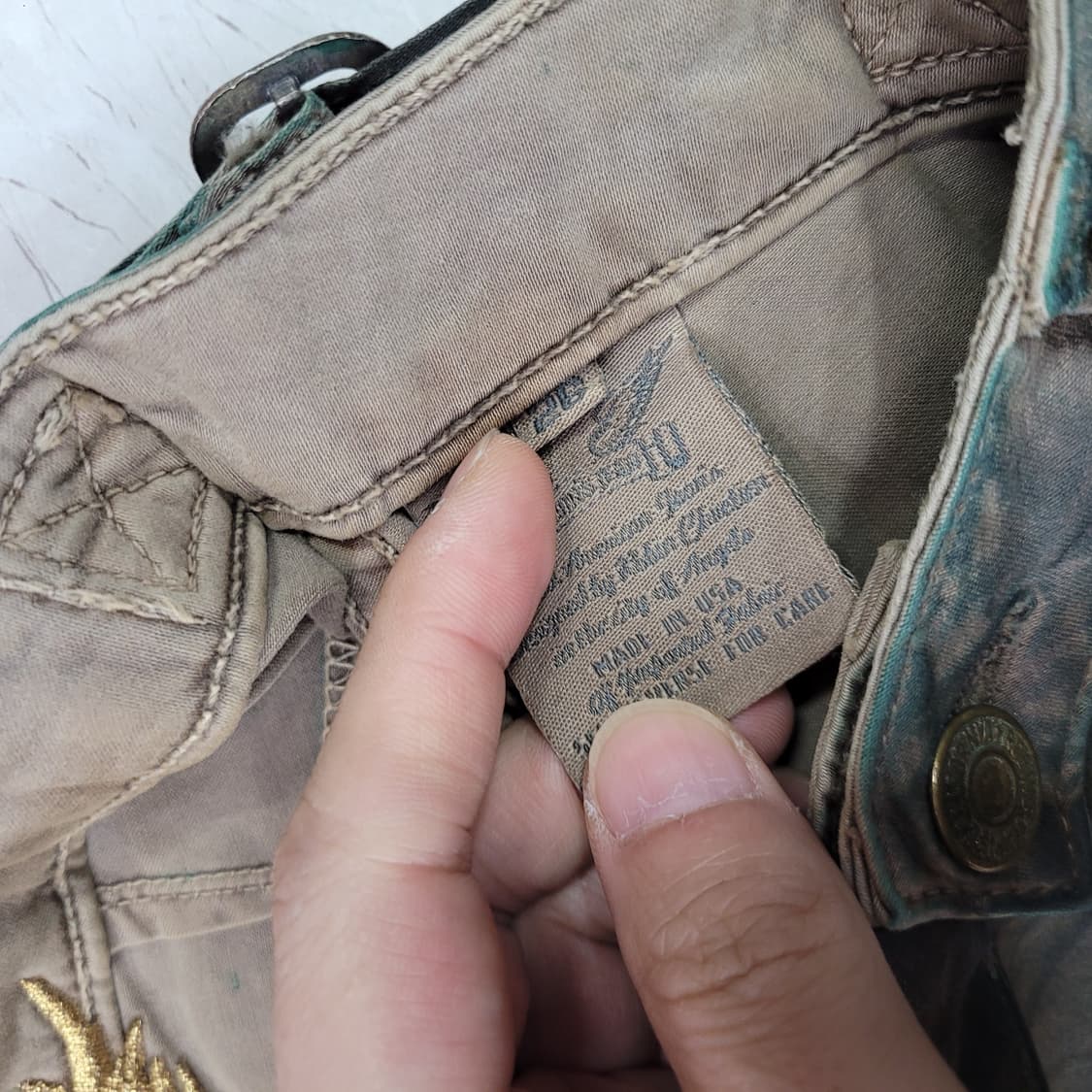 Robins jean 로빈스진 여성 카고 데님 7부 팬츠 (새상품) 상품이미지4