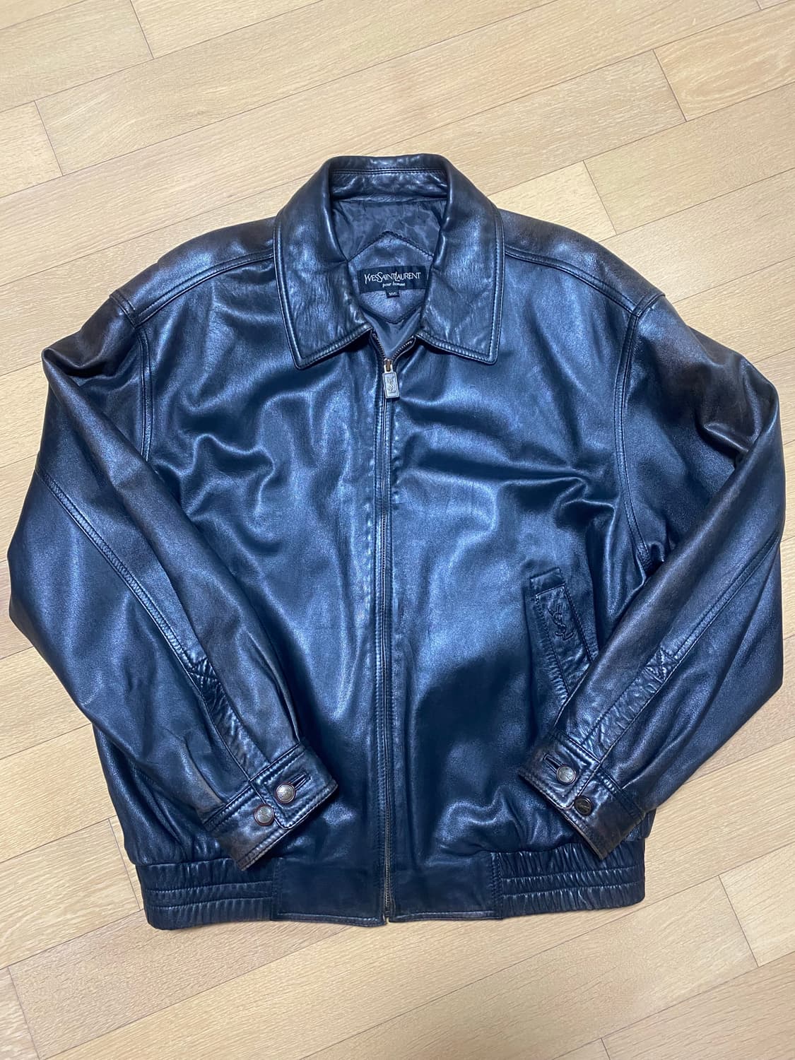 YSL 입생로랑 가죽 자켓 레더 자켓 105 XL 정품 양가죽 상품이미지1