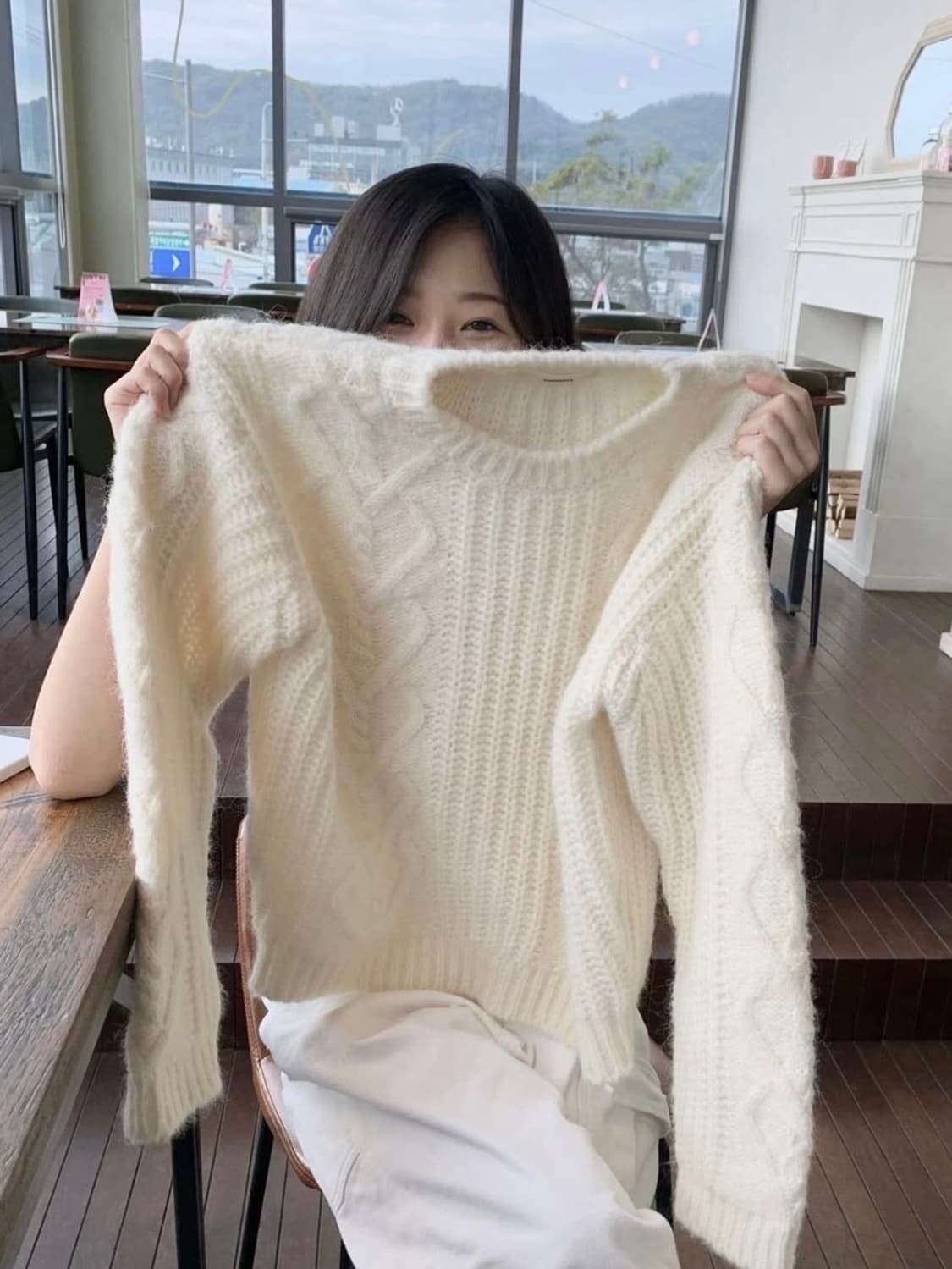 윤슬샵 yoonseul 크림 니트 스웨터 easygoing sweater 상품이미지2