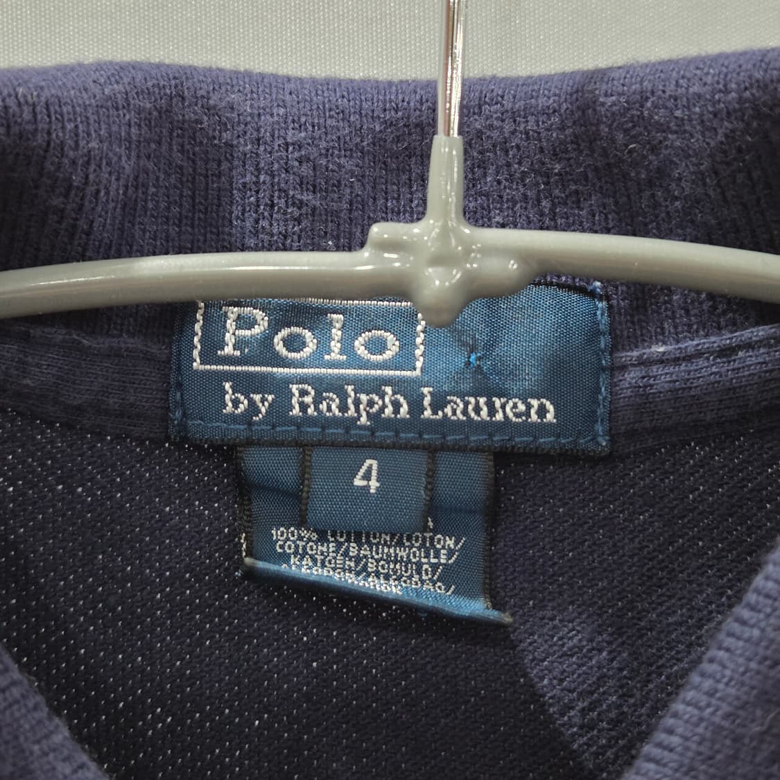 폴로랄프로렌 키즈 피케 카라 반팔티 네이비 4  상품이미지3