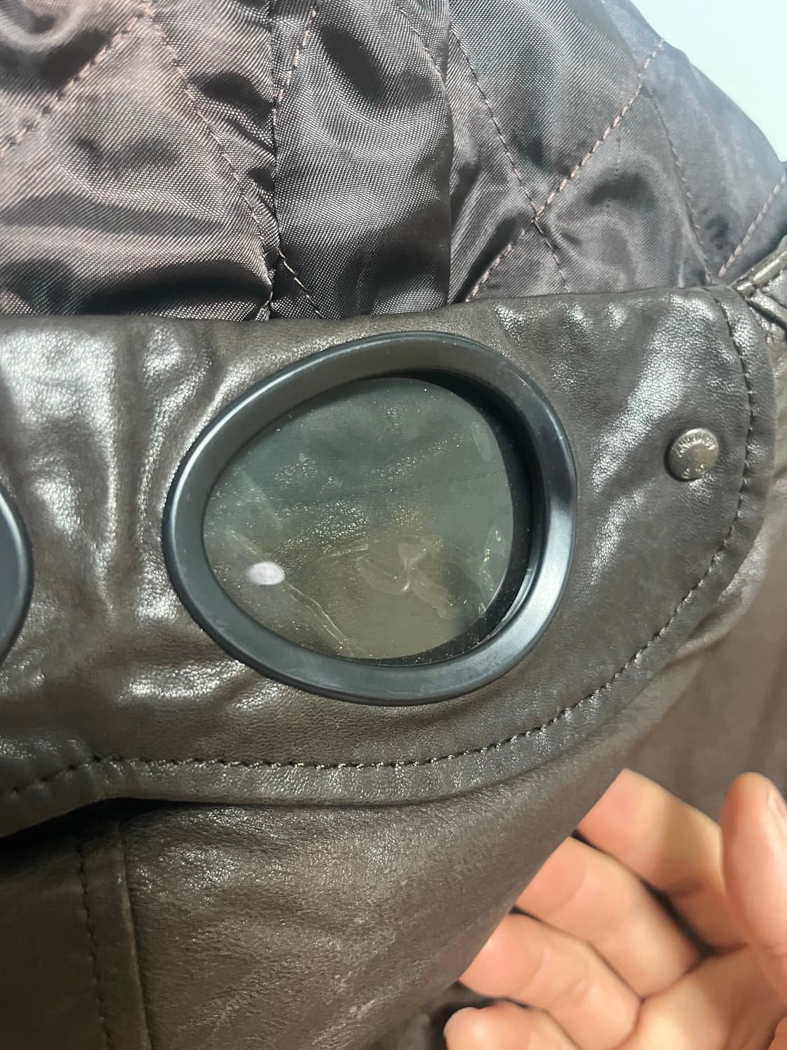 CP컴퍼니 브라운 고글가죽  자켓 상품이미지8