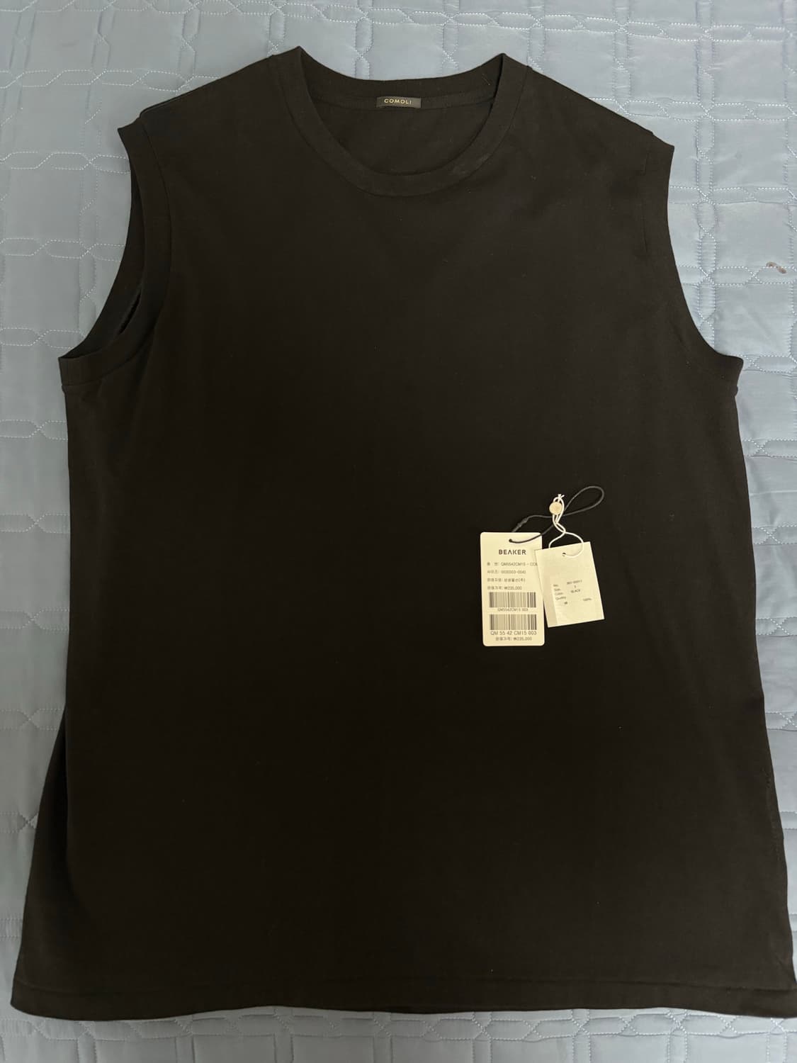Comoli cotton Jersey Sleeveless T-Shirt  상품이미지2