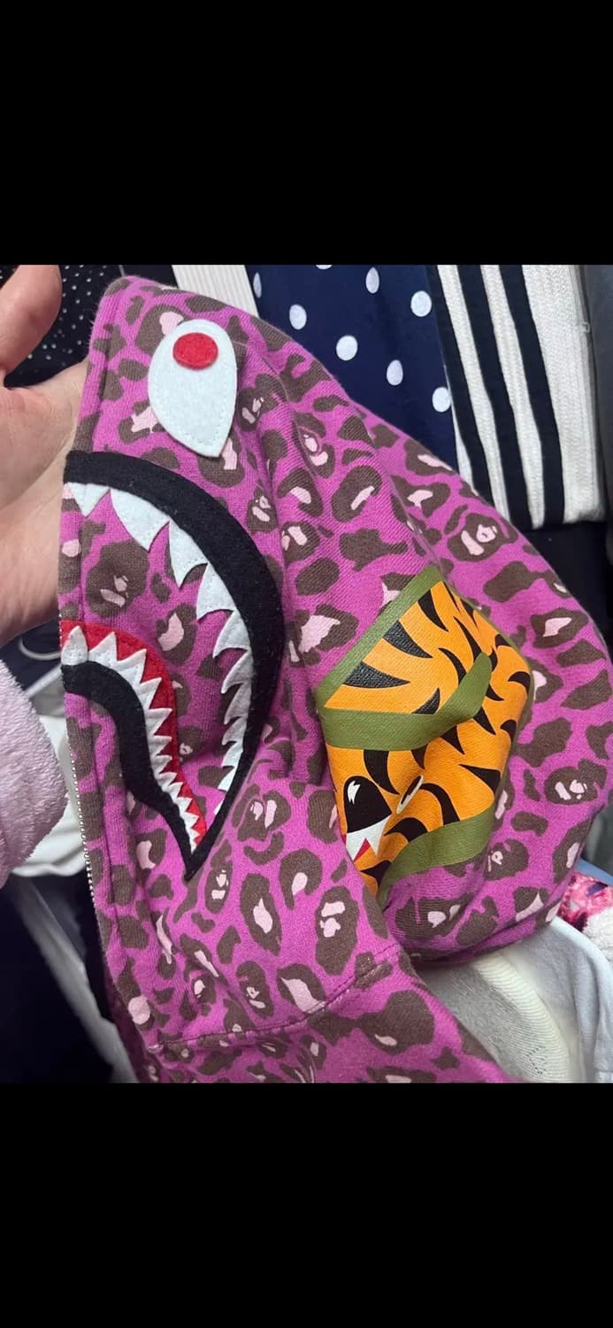 (유일매물) 베이프 레오파드 후드집업 호피 S 상품이미지7