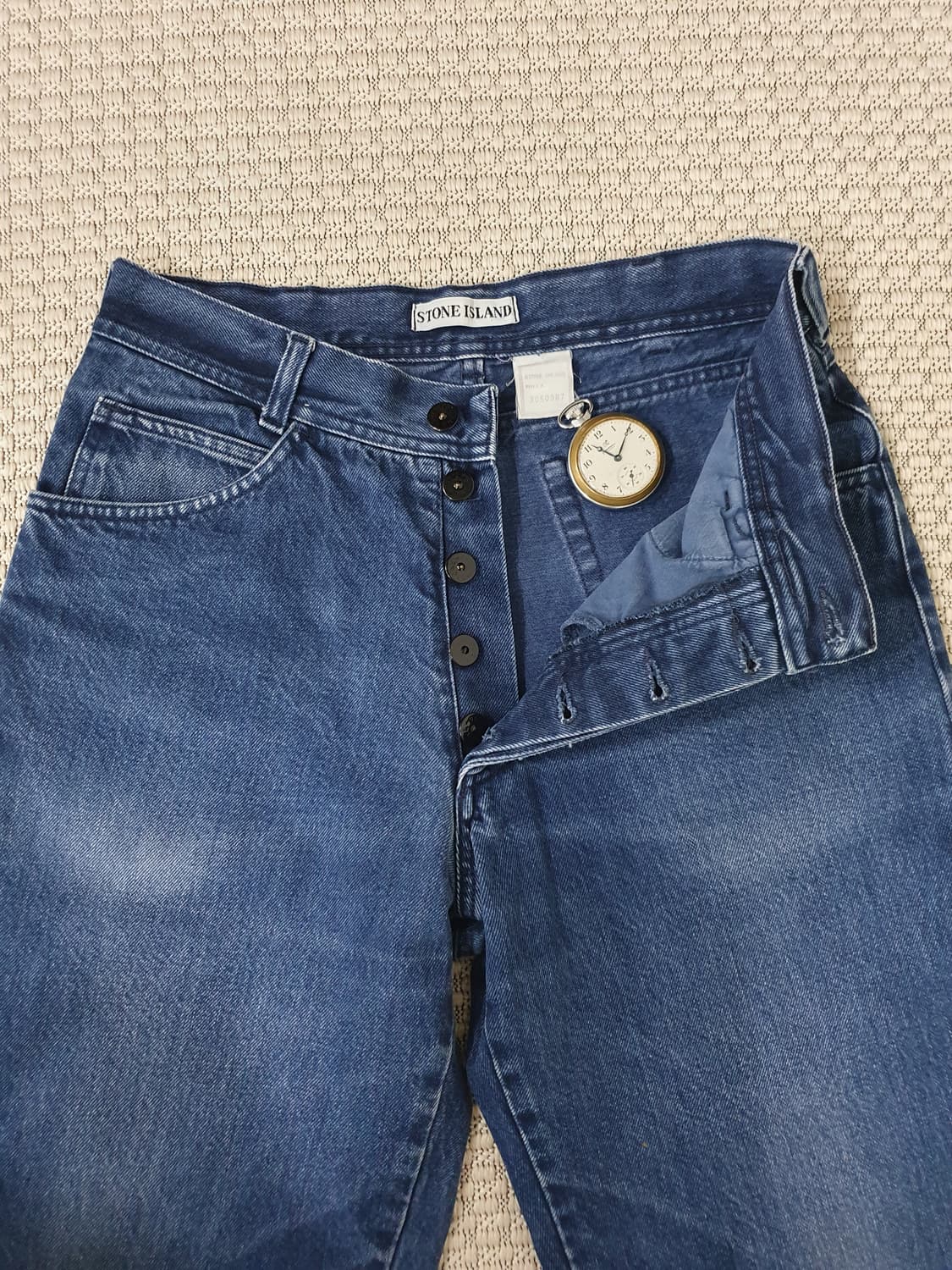 90s 스톤 아일랜드 그린 엣지 데님 진 상품이미지4