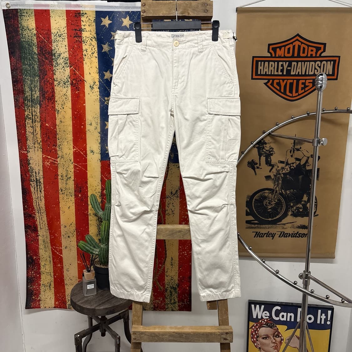 90s 아비렉스 헤비코튼 에어로 카고팬츠 사이드탭 N764 상품이미지1