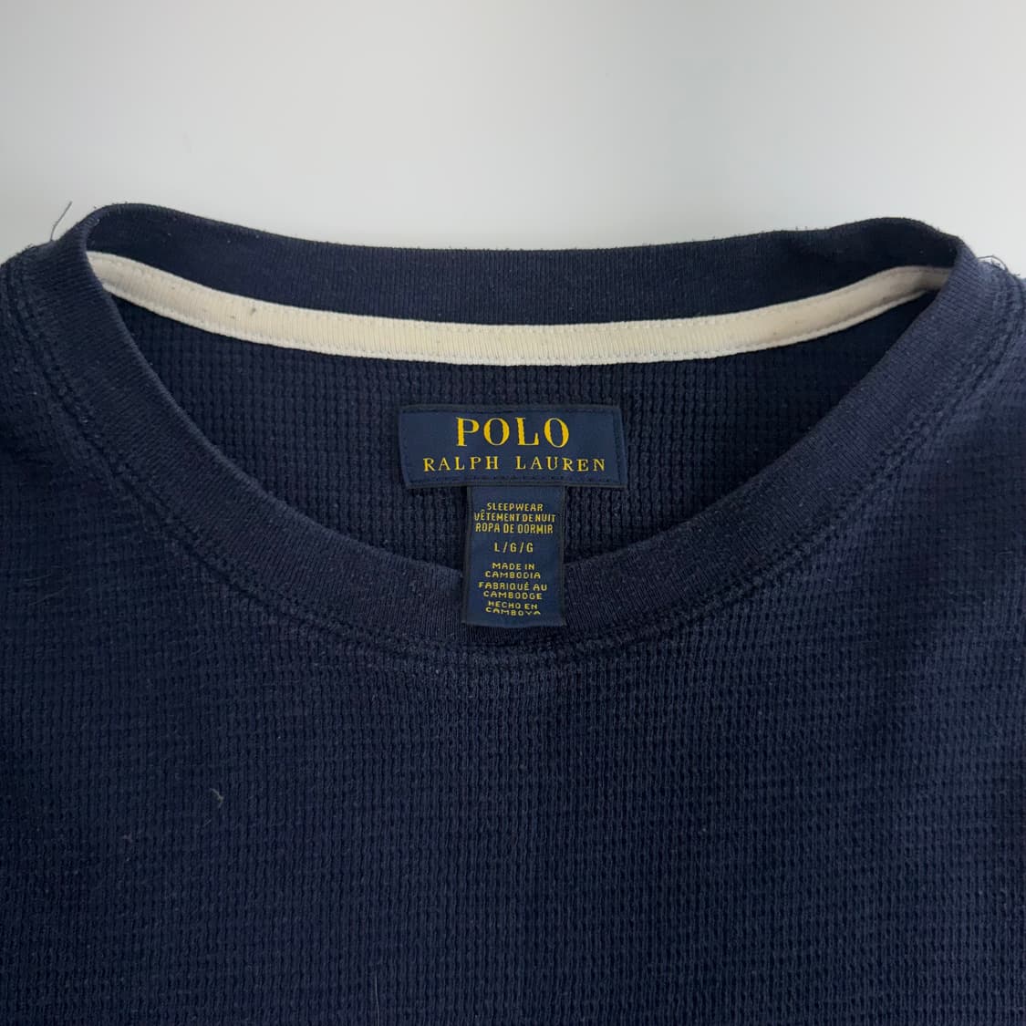 Polo 폴로 화이트 포니 네이비 와플 니트 상품이미지5